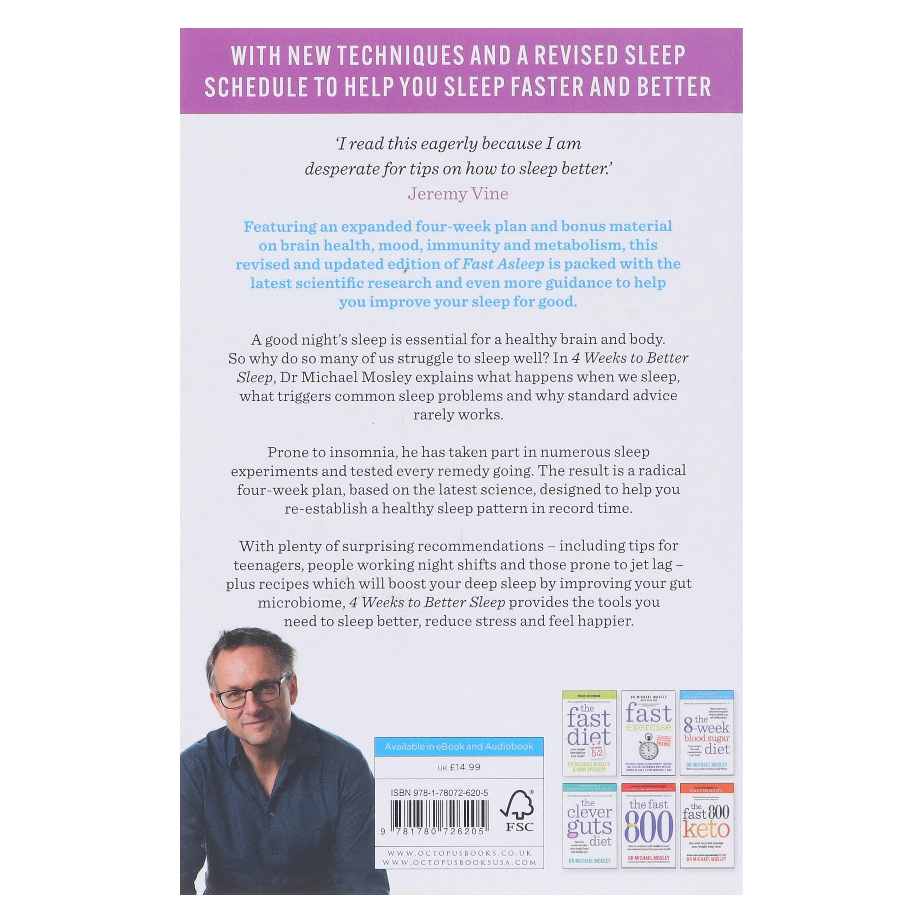 4 Weeks to Better Sleep by Dr Michael Mosley: A Life-Changing Plan For Deep Sleep, Improved Brain Function and Feeling Great - Non Fiction - Paperback - Image 3