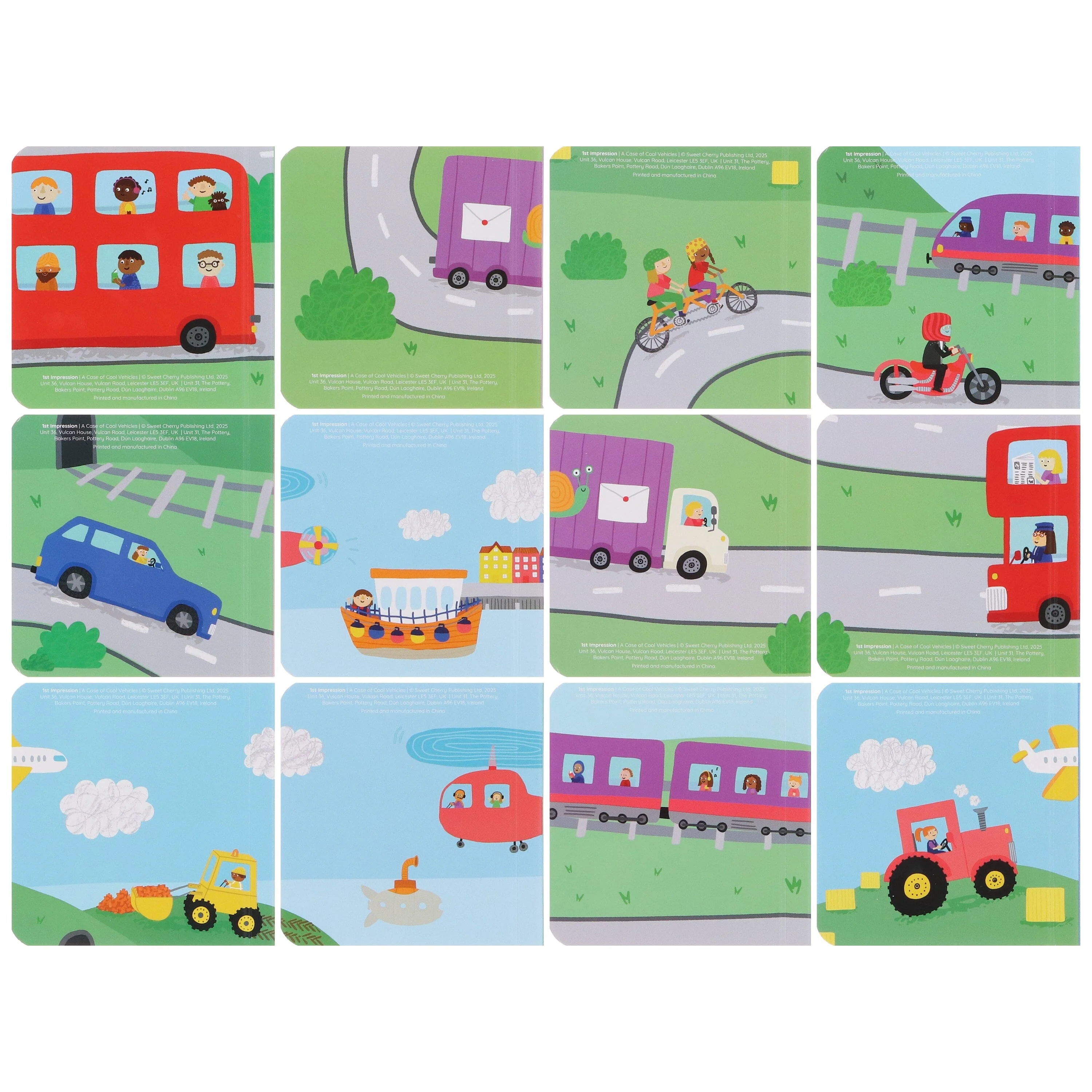 A Case of Cool Vehicles: 12 Title Board Book Collection Carry Case - Ages 3+ - Board Book - Image 3