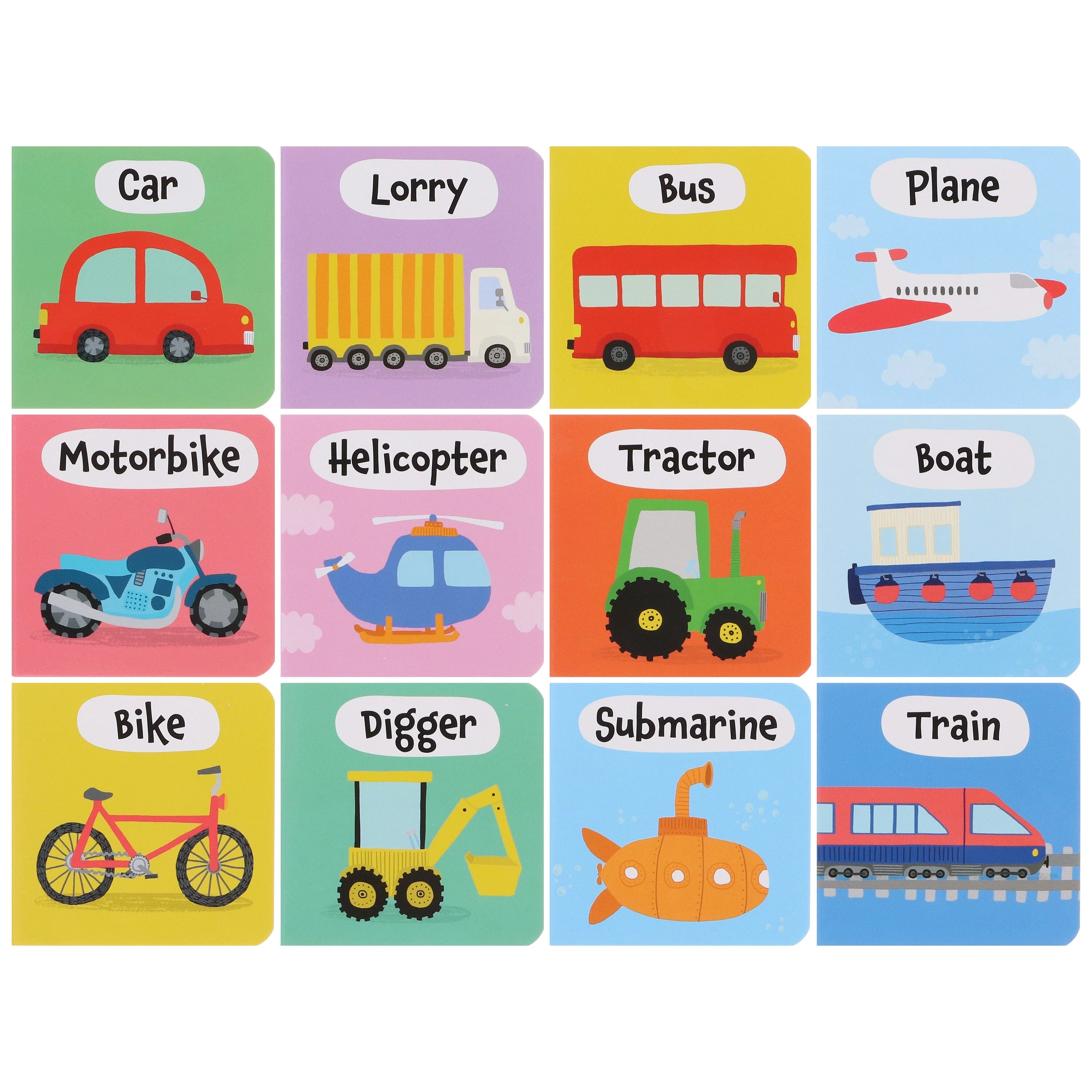 A Case of Cool Vehicles: 12 Title Board Book Collection Carry Case - Ages 3+ - Board Book - Image 2