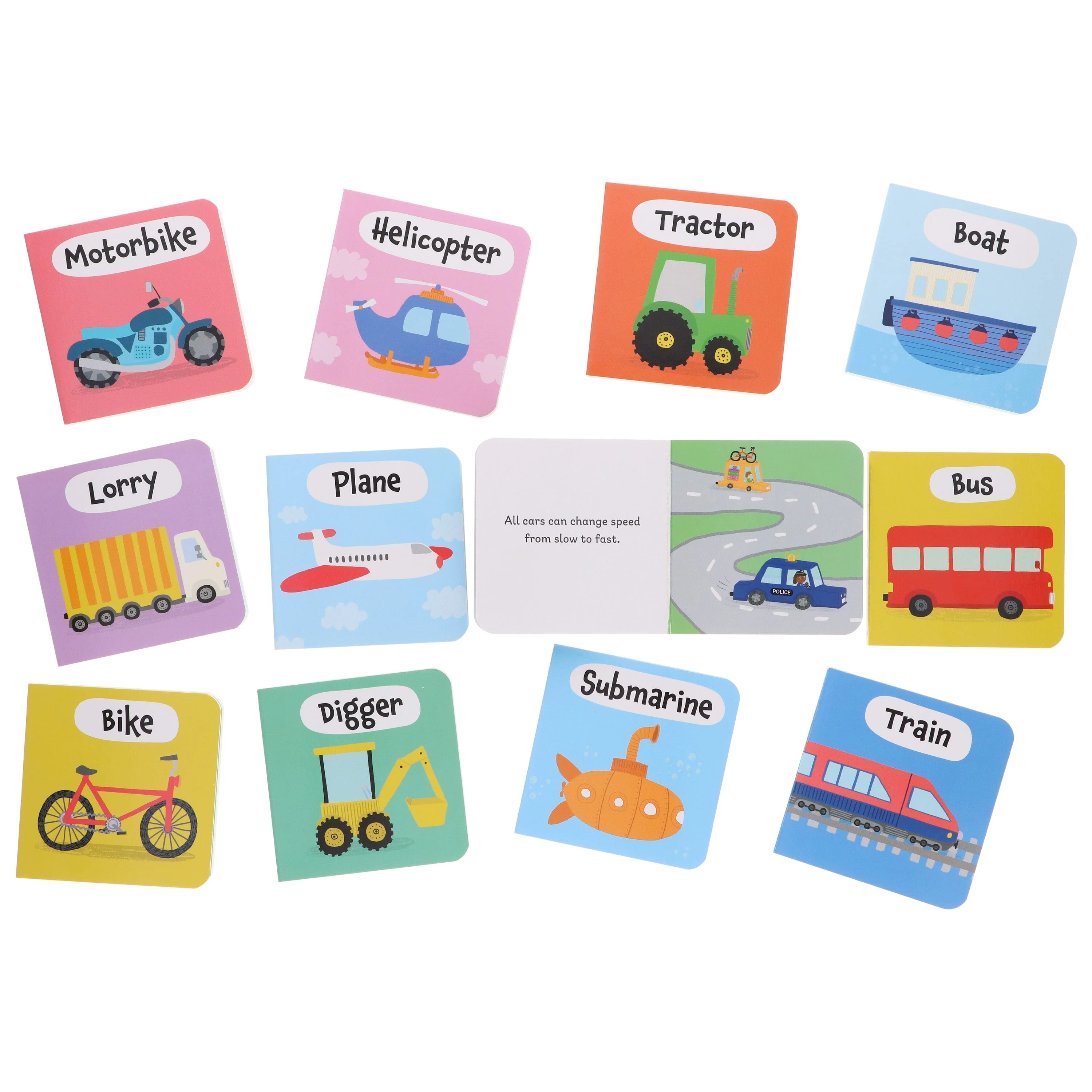 A Case of Cool Vehicles: 12 Title Board Book Collection Carry Case - Ages 3+ - Board Book - Image 5