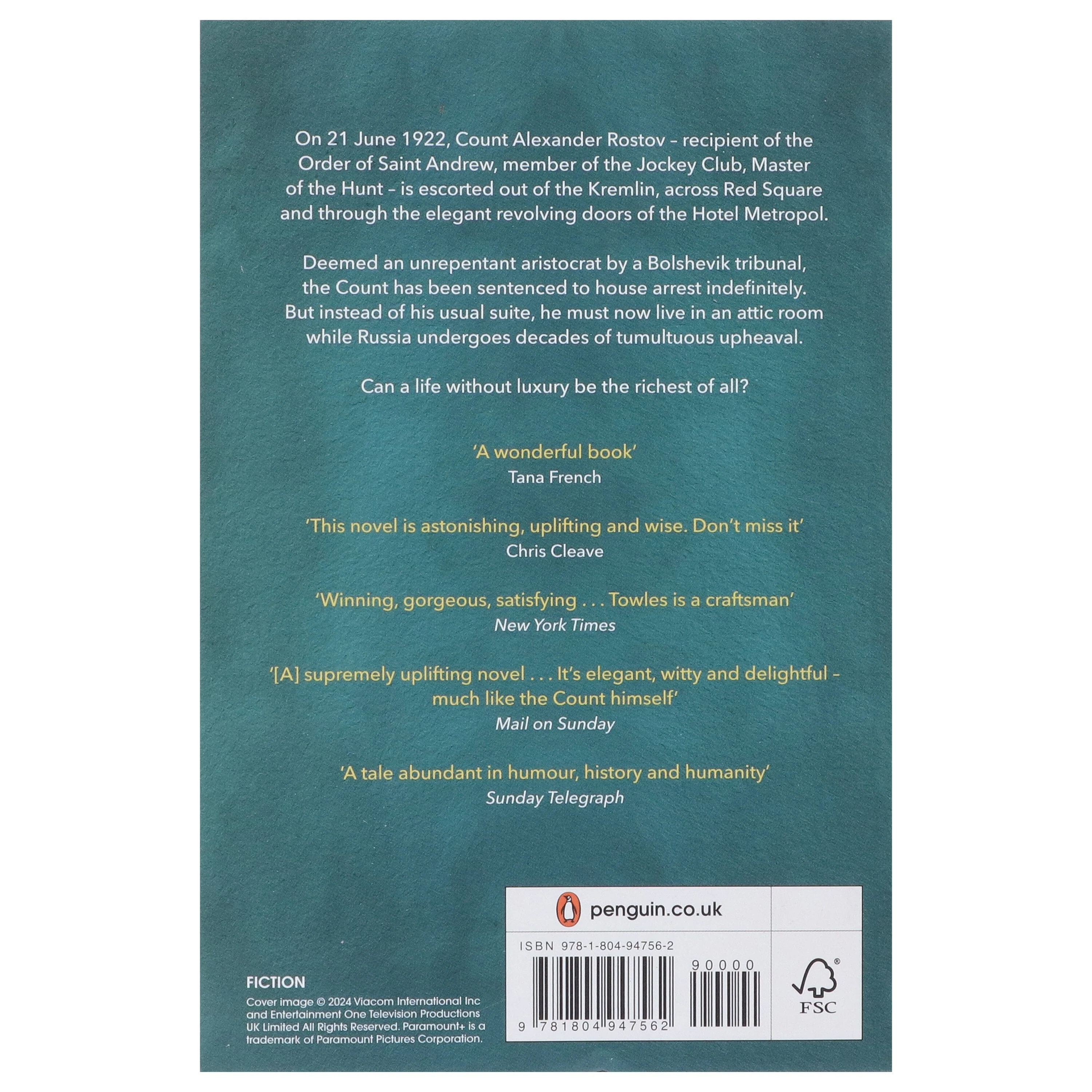 A Gentleman in Moscow by Amor Towles - Fiction - Paperback - Image 3
