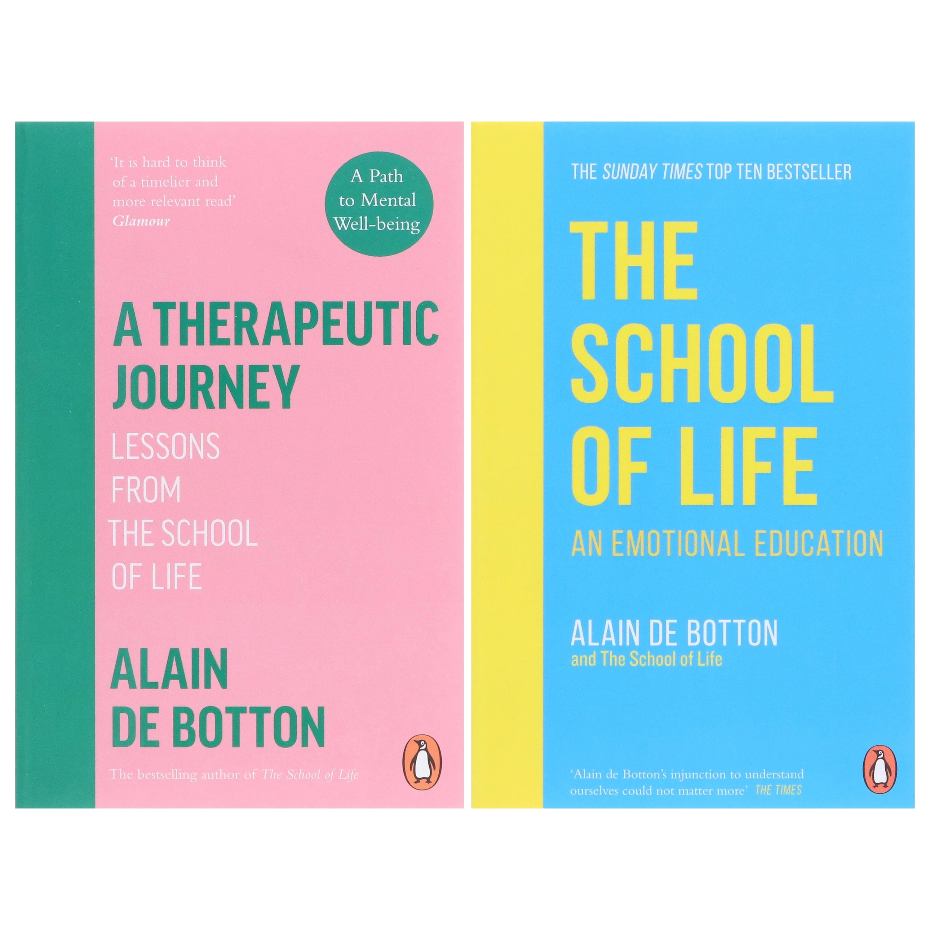 A Therapeutic Journey & The School of Life by Alain de Botton 2 Books Collection Set - Non Fiction - Paperback - Image 2