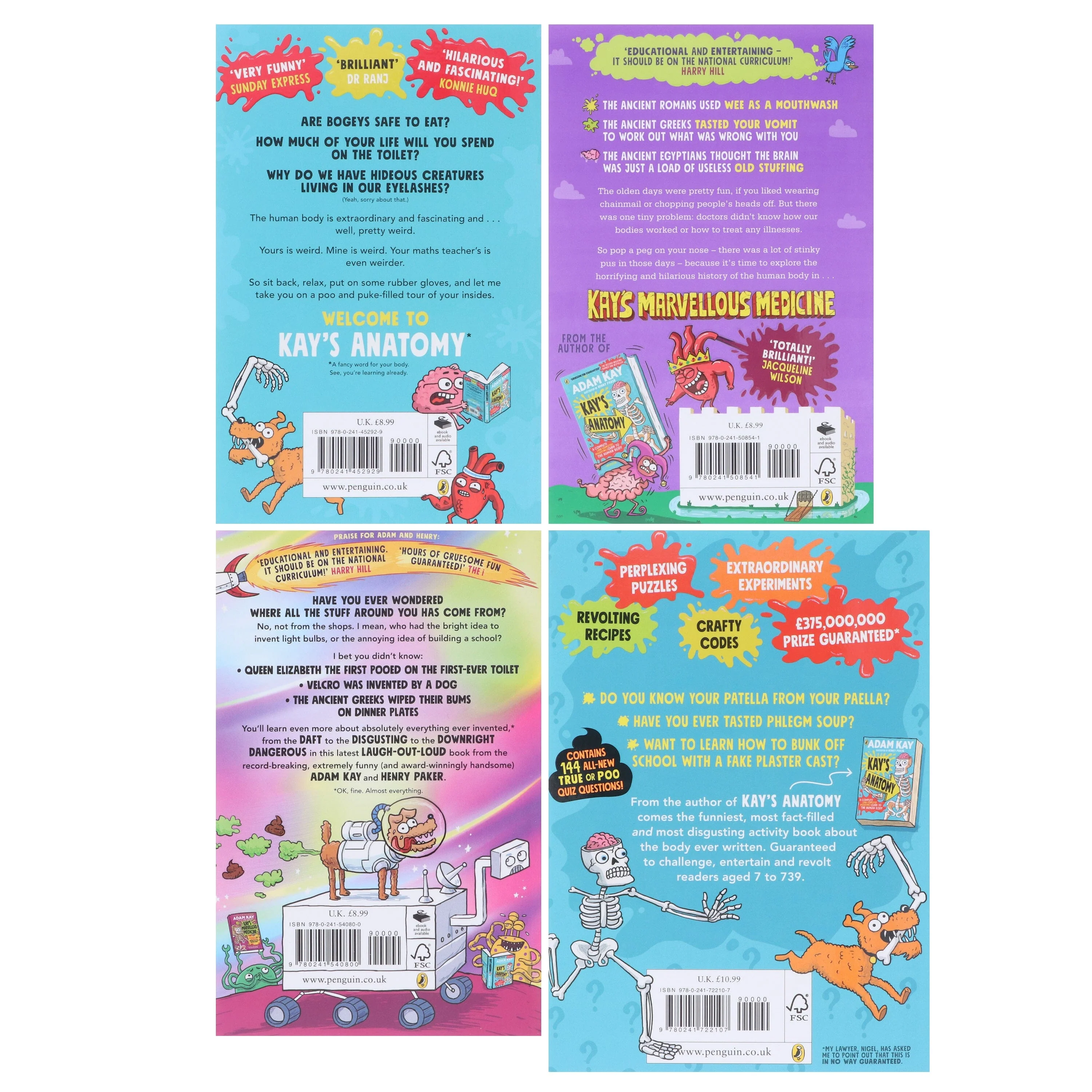 Adam Kay's Incredible Inventions, Marvellous Medicine, Anatomy & The Poo-Tastic Puzzle Book: 4 Books Collection Set - Ages 7+ - Paperback - Image 3