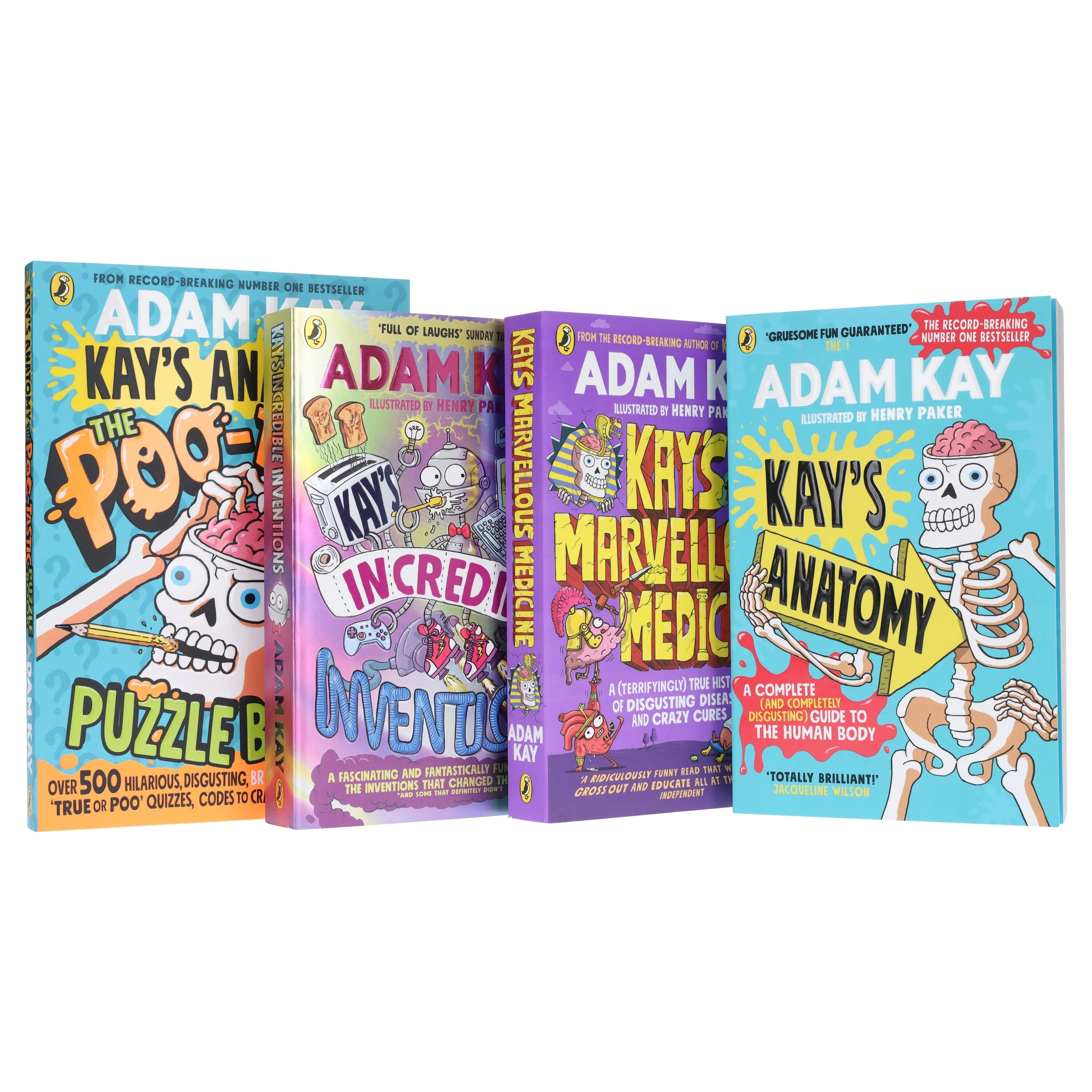 Adam Kay's Incredible Inventions, Marvellous Medicine, Anatomy & The Poo-Tastic Puzzle Book: 4 Books Collection Set - Ages 7+ - Paperback - Image 4