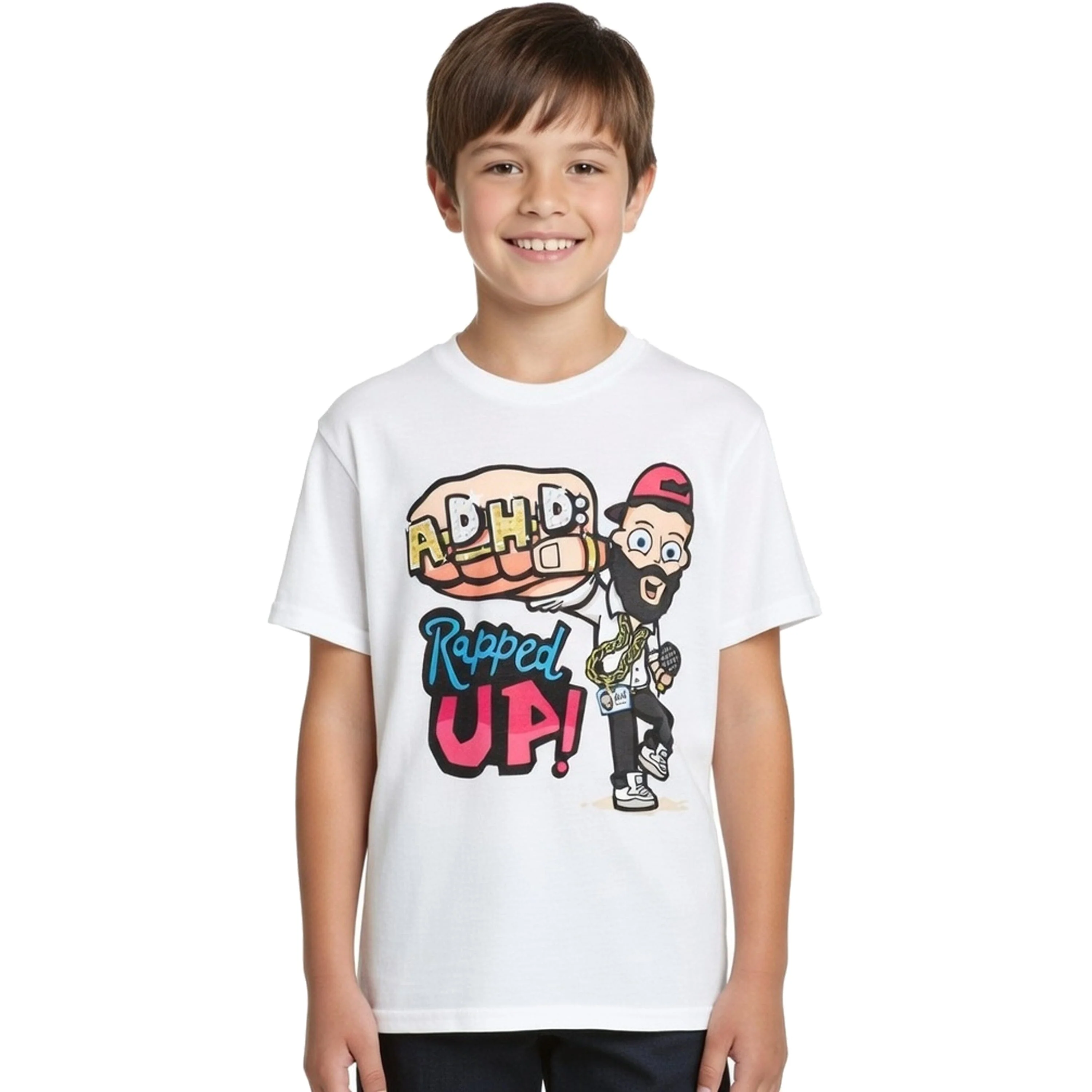 ADHD: Rapped Up! by Jamie Gilbert 'Mr G' Official Graphic Kids T-Shirt (Unisex) - Image 2