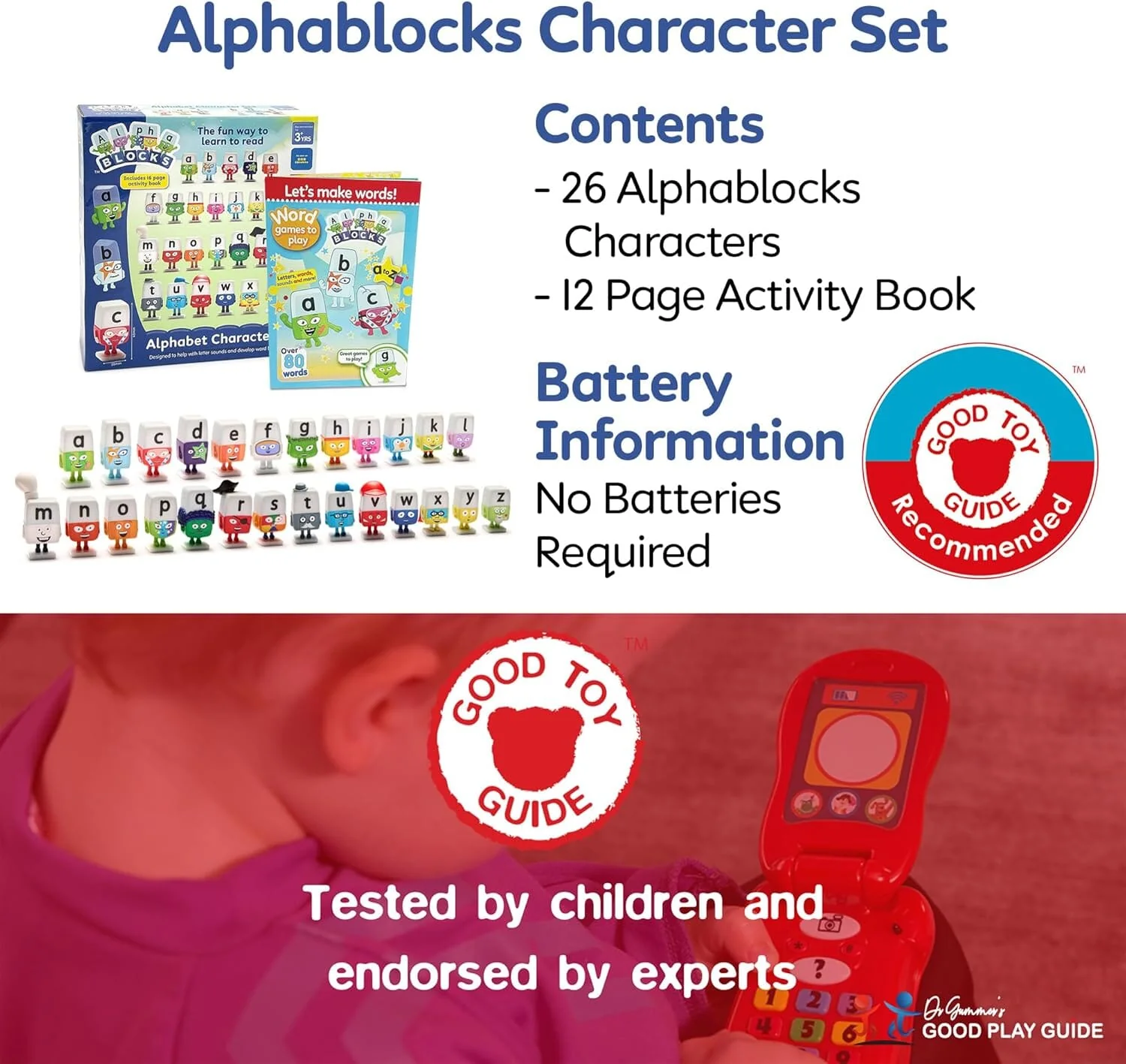 ALPHABLOCKS Alphabet Character Set: A fun Way to Learn to Read - Ages 3+ - Educational Toy - Image 3