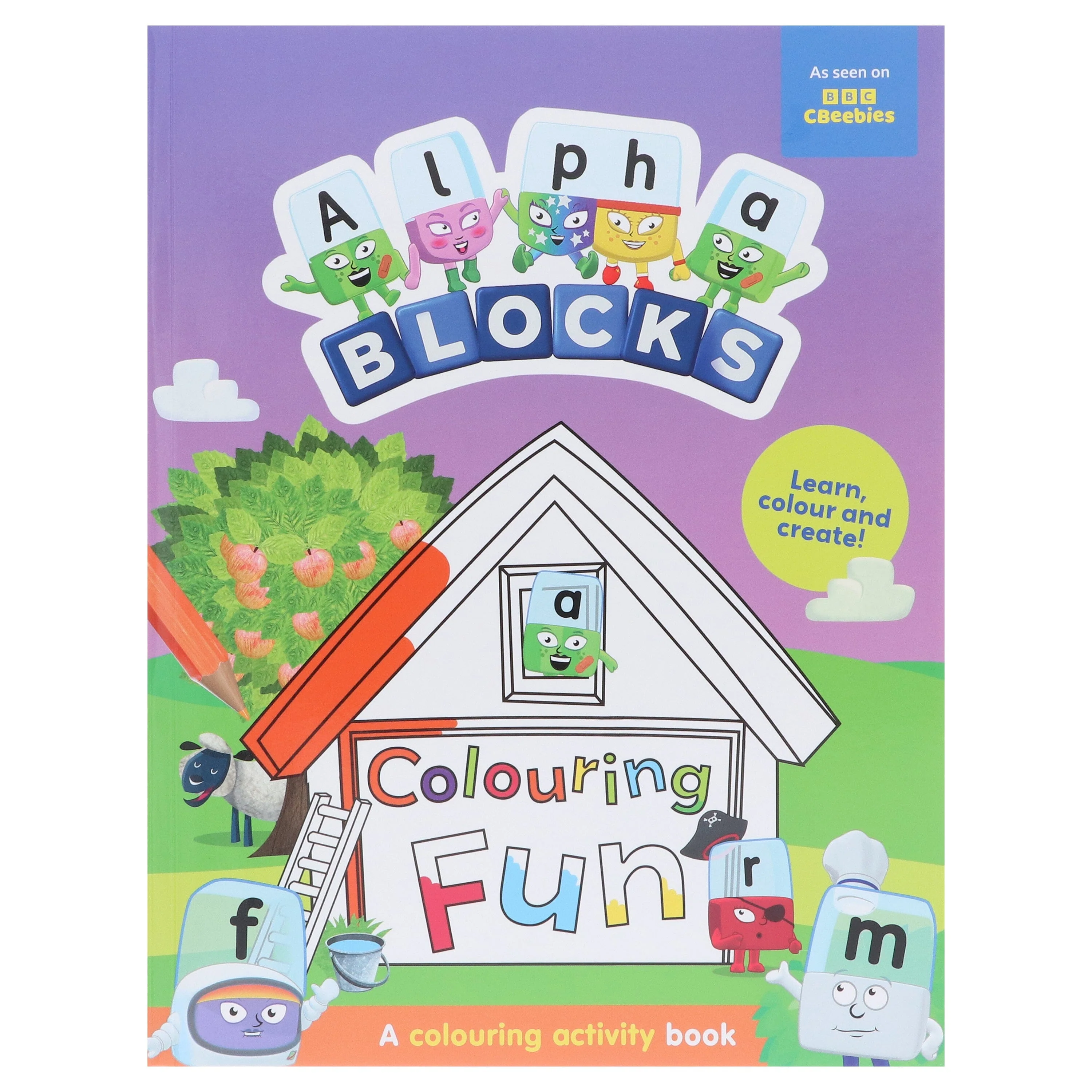 Alphablocks Colouring Fun: Learn, Colour and Create! A Colouring Activity Book - Ages 3-6 - Paperback - Image 2