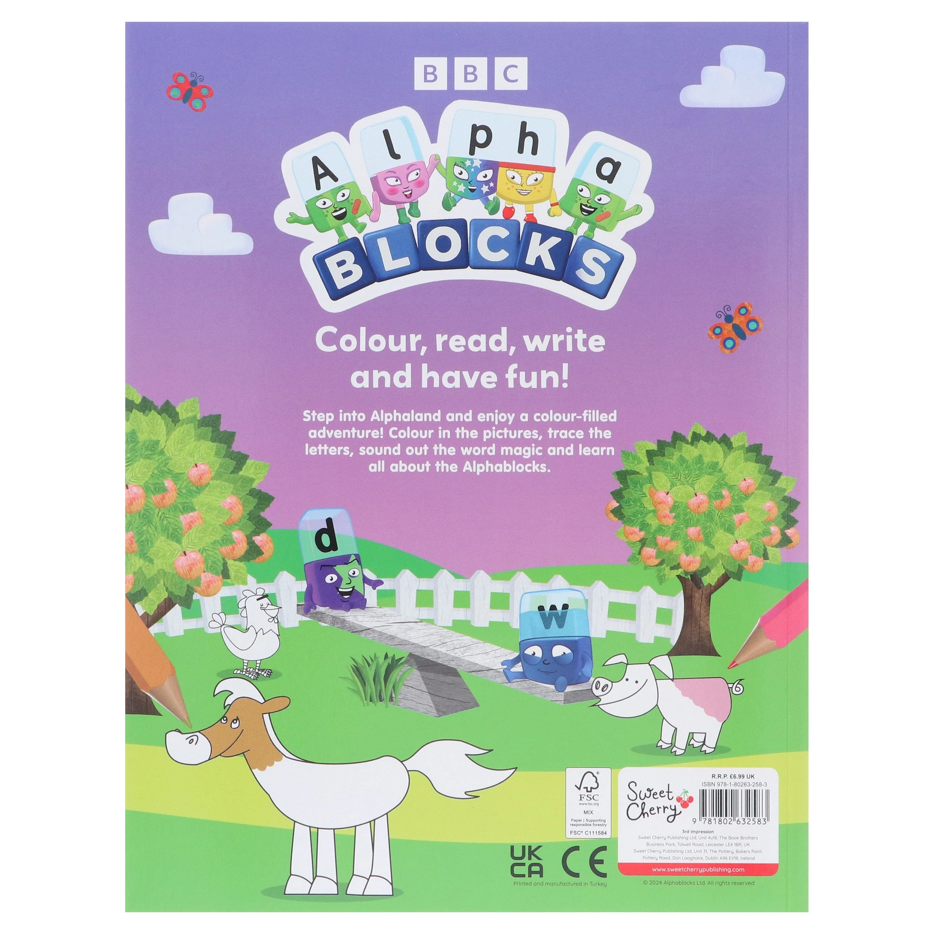 Alphablocks Colouring Fun: Learn, Colour and Create! A Colouring Activity Book - Ages 3-6 - Paperback - Image 3
