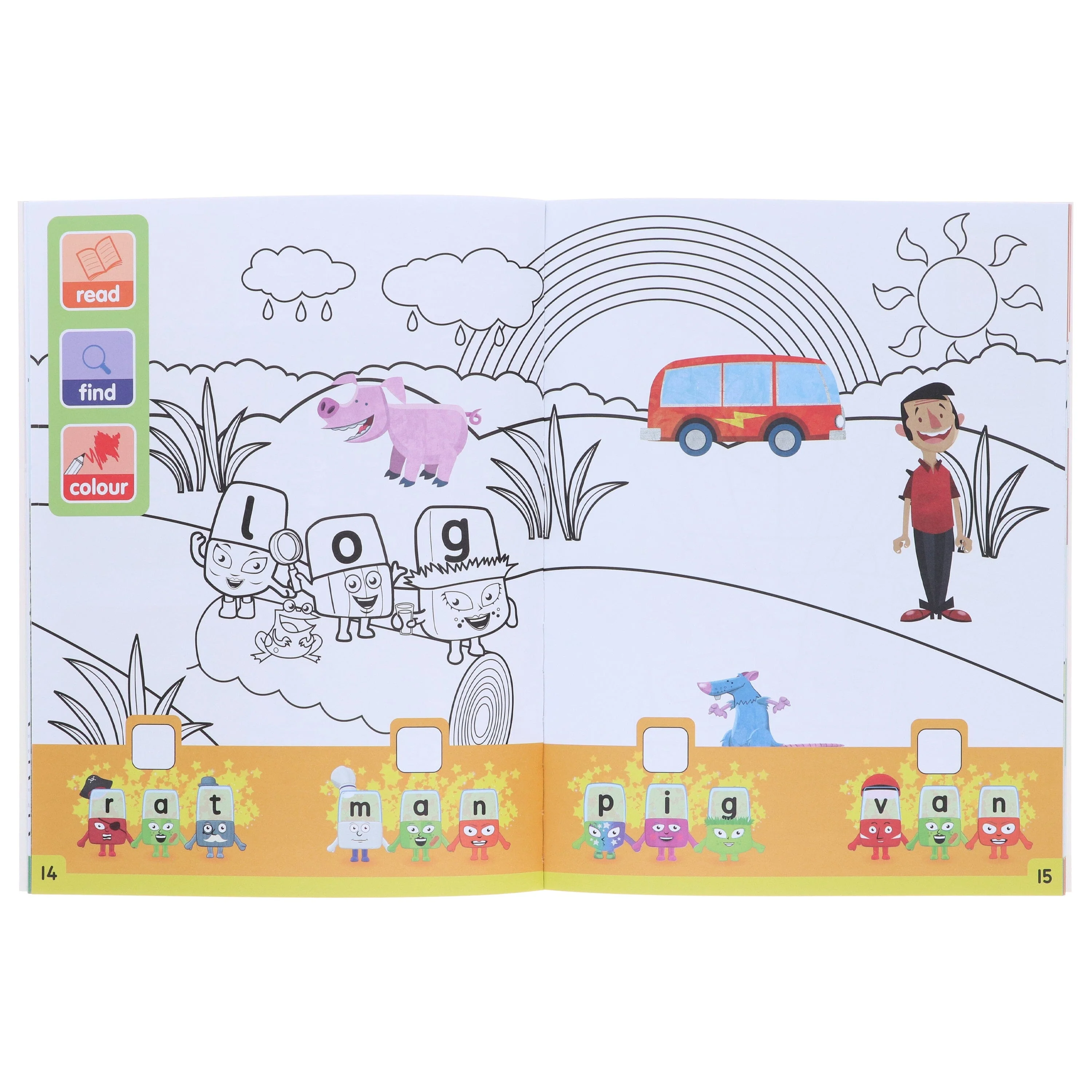 Alphablocks Colouring Fun: Learn, Colour and Create! A Colouring Activity Book - Ages 3-6 - Paperback - Image 6