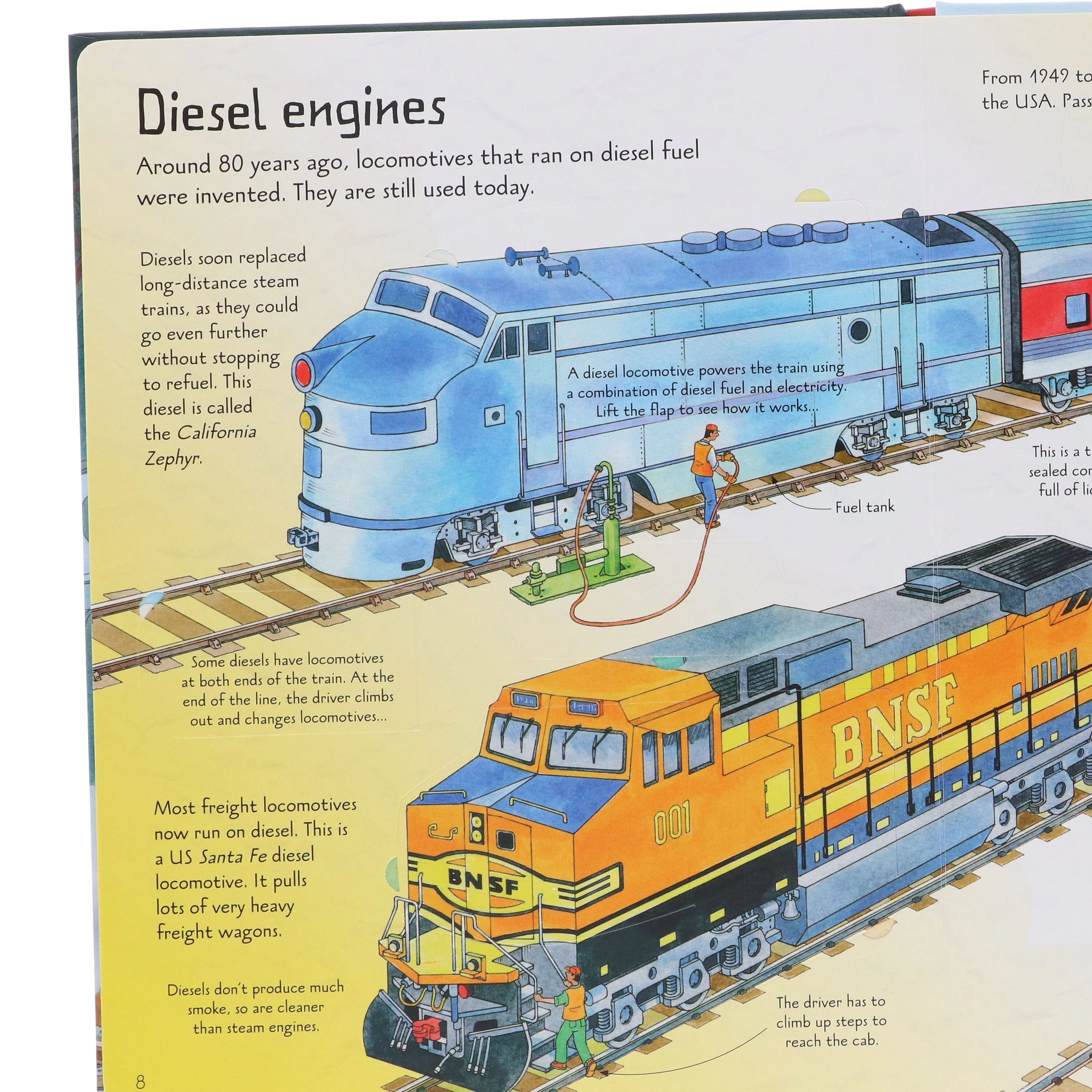 An Usborne Flap Book Series See Inside Trains by Emily Bone & Colin King Ages 6+ - Board Book - Image 5
