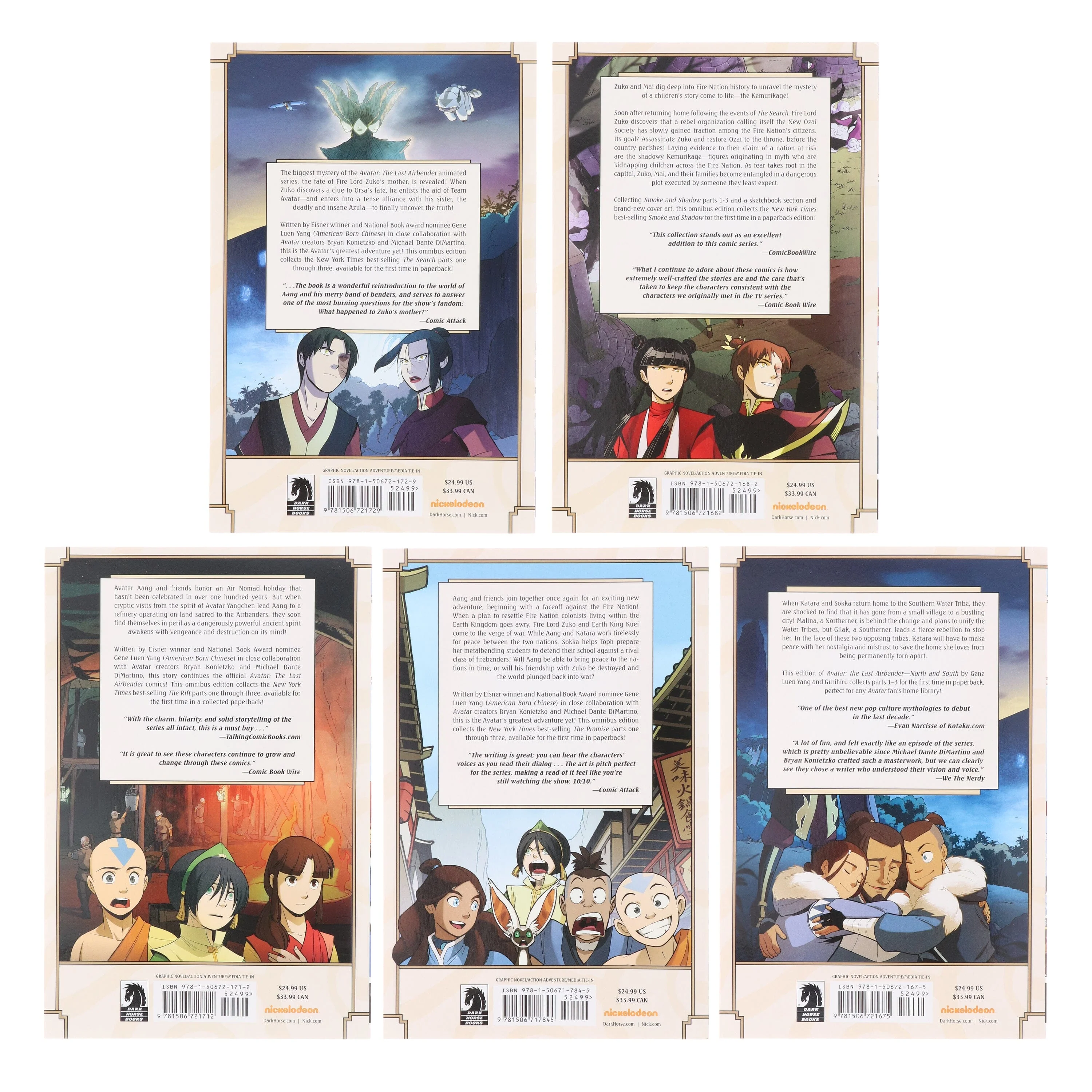 Avatar: The Last Airbender Omnibus Box Set by Gene Luen Yang & Others: 5 Books Collection - Ages 8+ - Paperback - Image 3
