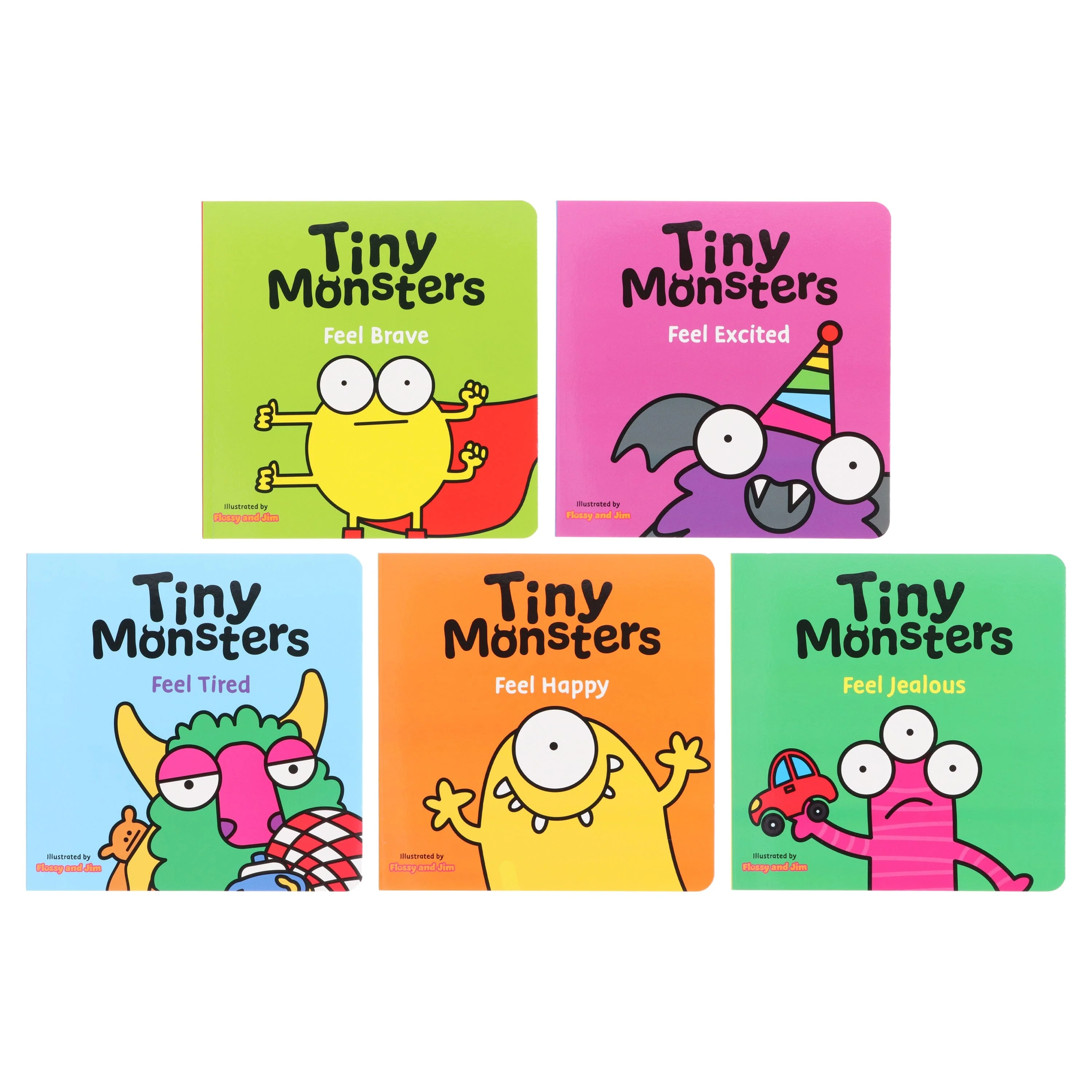 Big Emotions Tiny Monsters Feelings Collection Illustrated 5 Books Set - Ages 3-5 - Board Book - Image 2