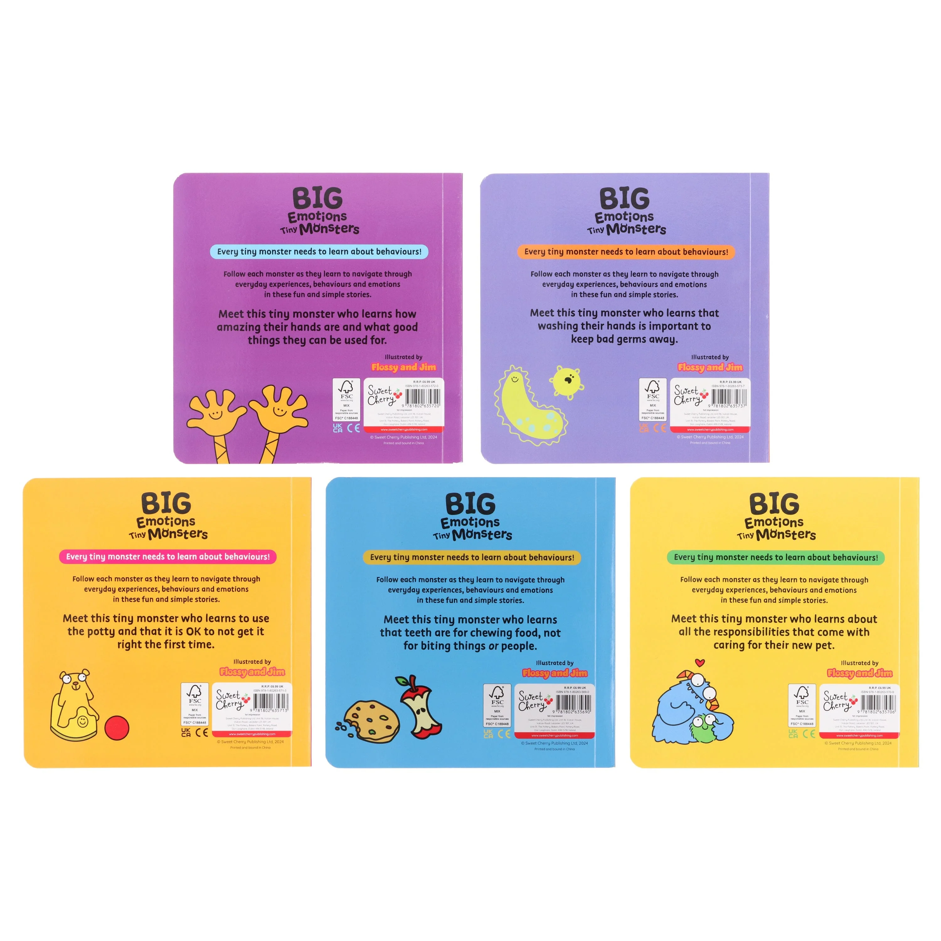 Big Emotions Tiny Monsters Manners & Behaviours Illustrated 5 Books Collection Set - Ages 3-5 - Board Book - Image 3