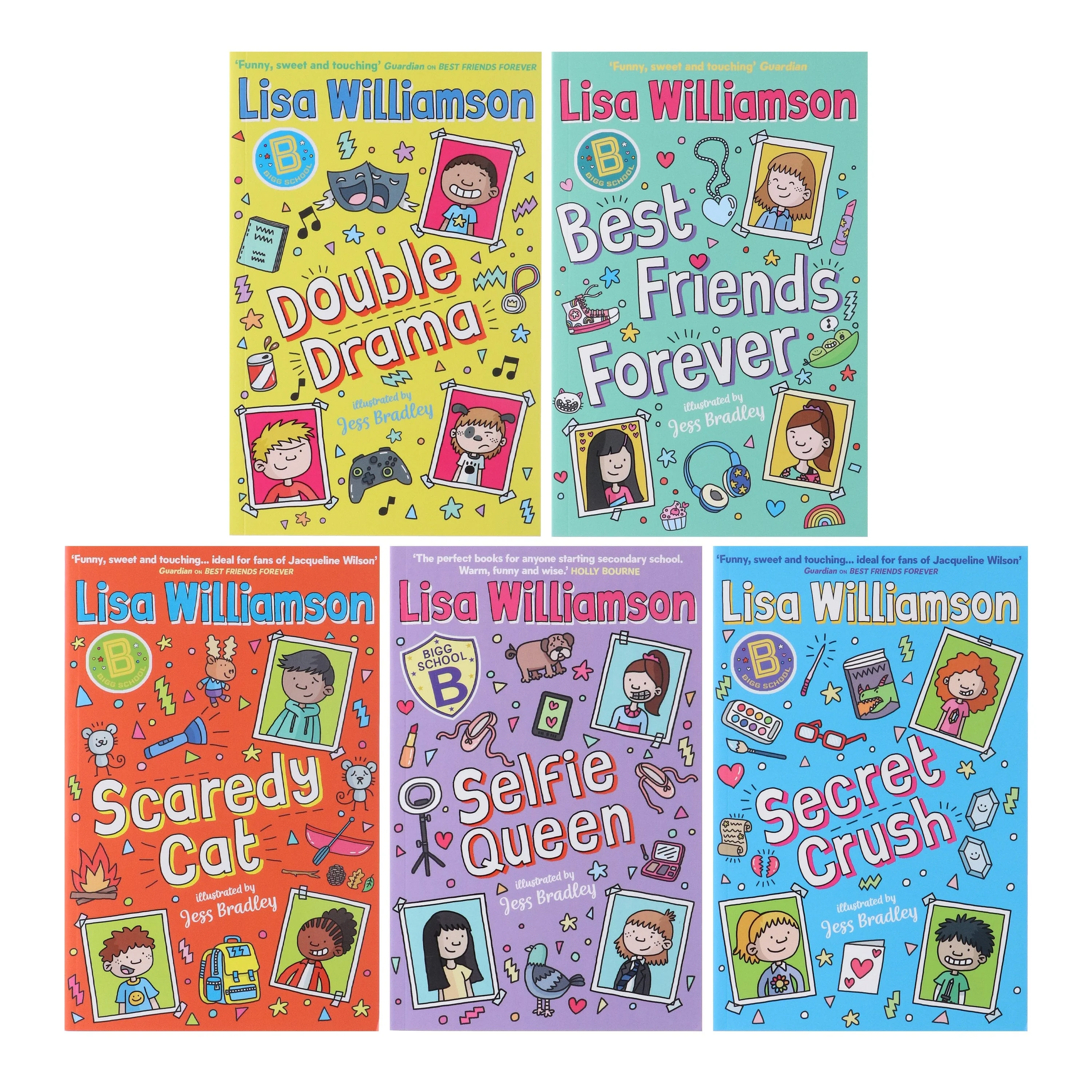 Bigg School Series By Lisa Williamson Illustrated 5 Books Collection Set - Ages 9-12 - Paperback - Image 2
