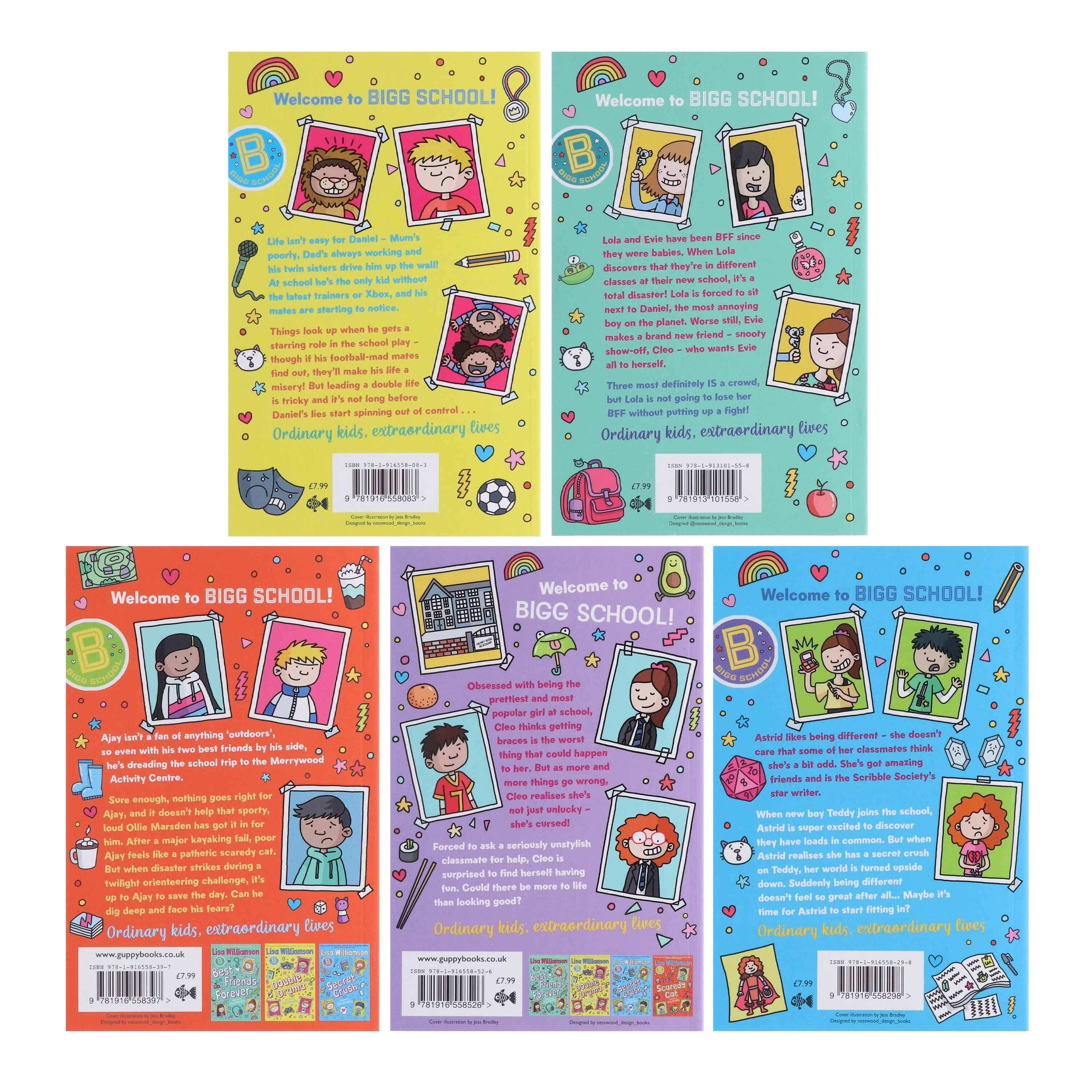 Bigg School Series By Lisa Williamson Illustrated 5 Books Collection Set - Ages 9-12 - Paperback - Image 3