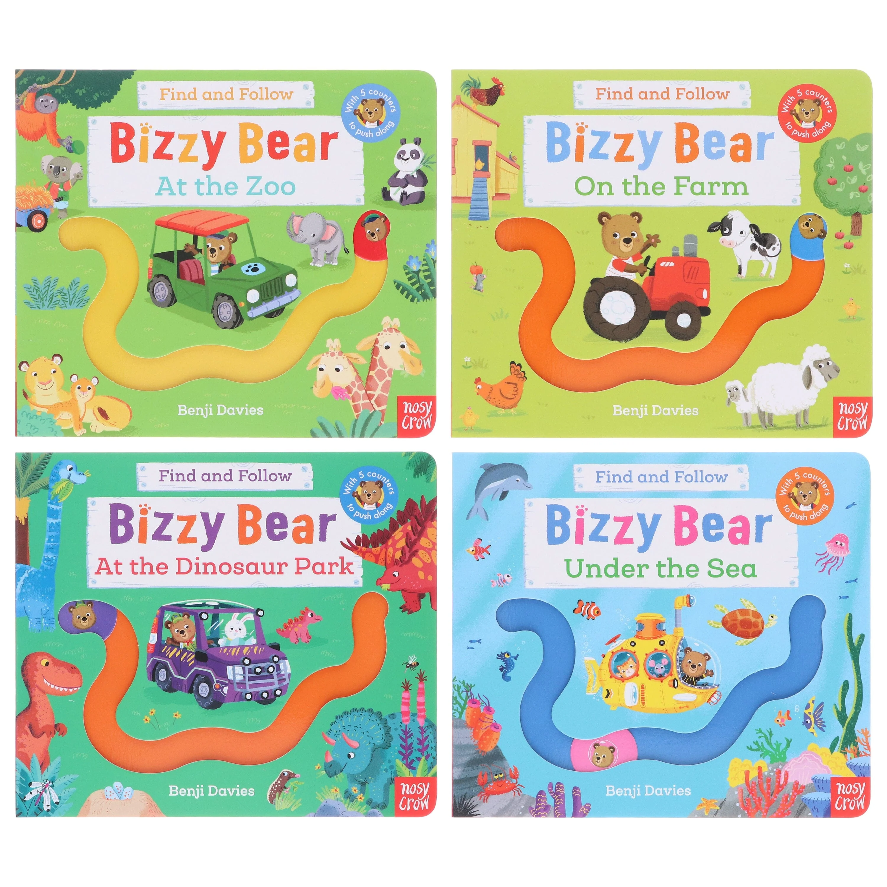 Bizzy Bear: Find and Follow Series by Benji Davies 4 Books Collection Set - Ages 2-5 - Board Book - Image 2