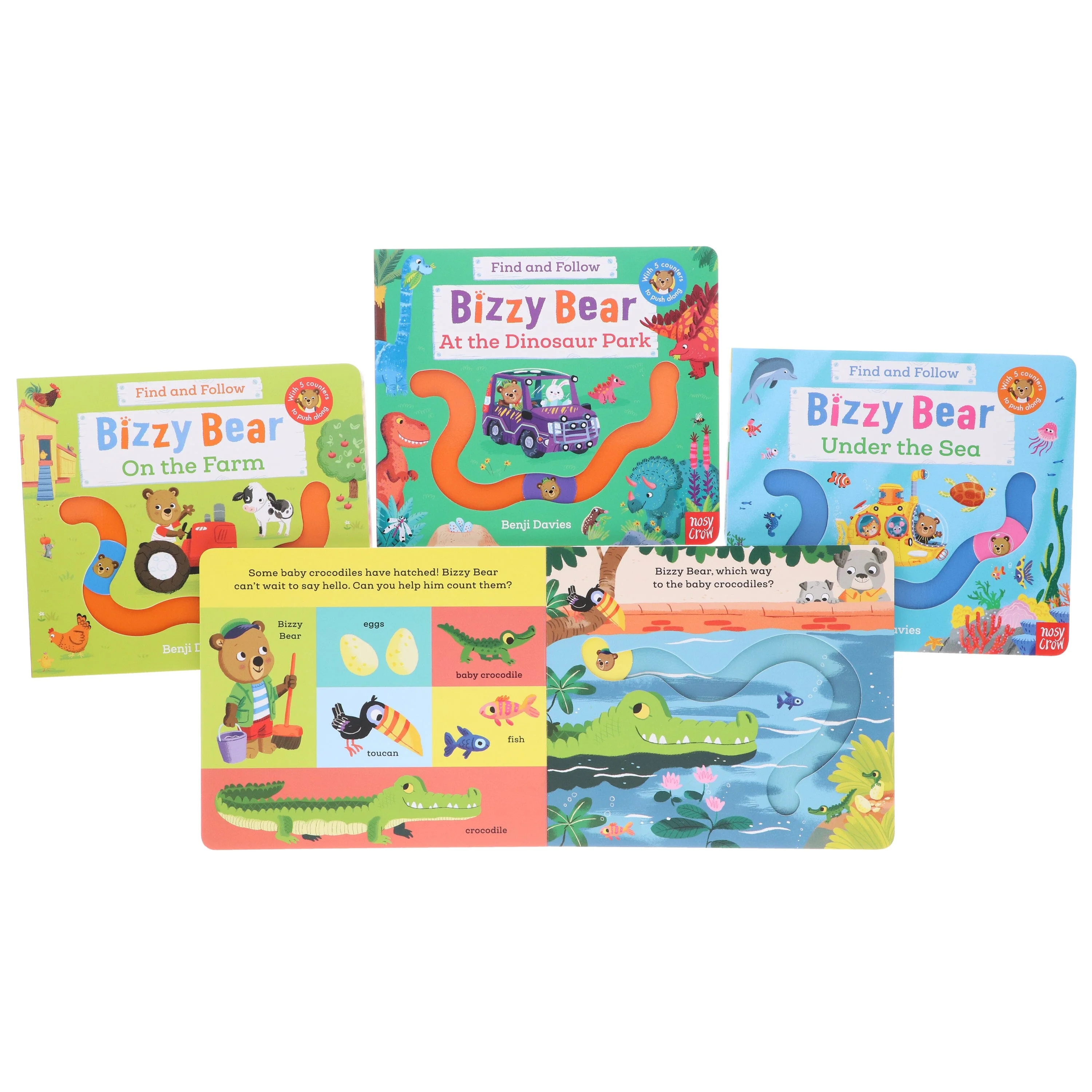 Bizzy Bear: Find and Follow Series by Benji Davies 4 Books Collection Set - Ages 2-5 - Board Book - Image 7