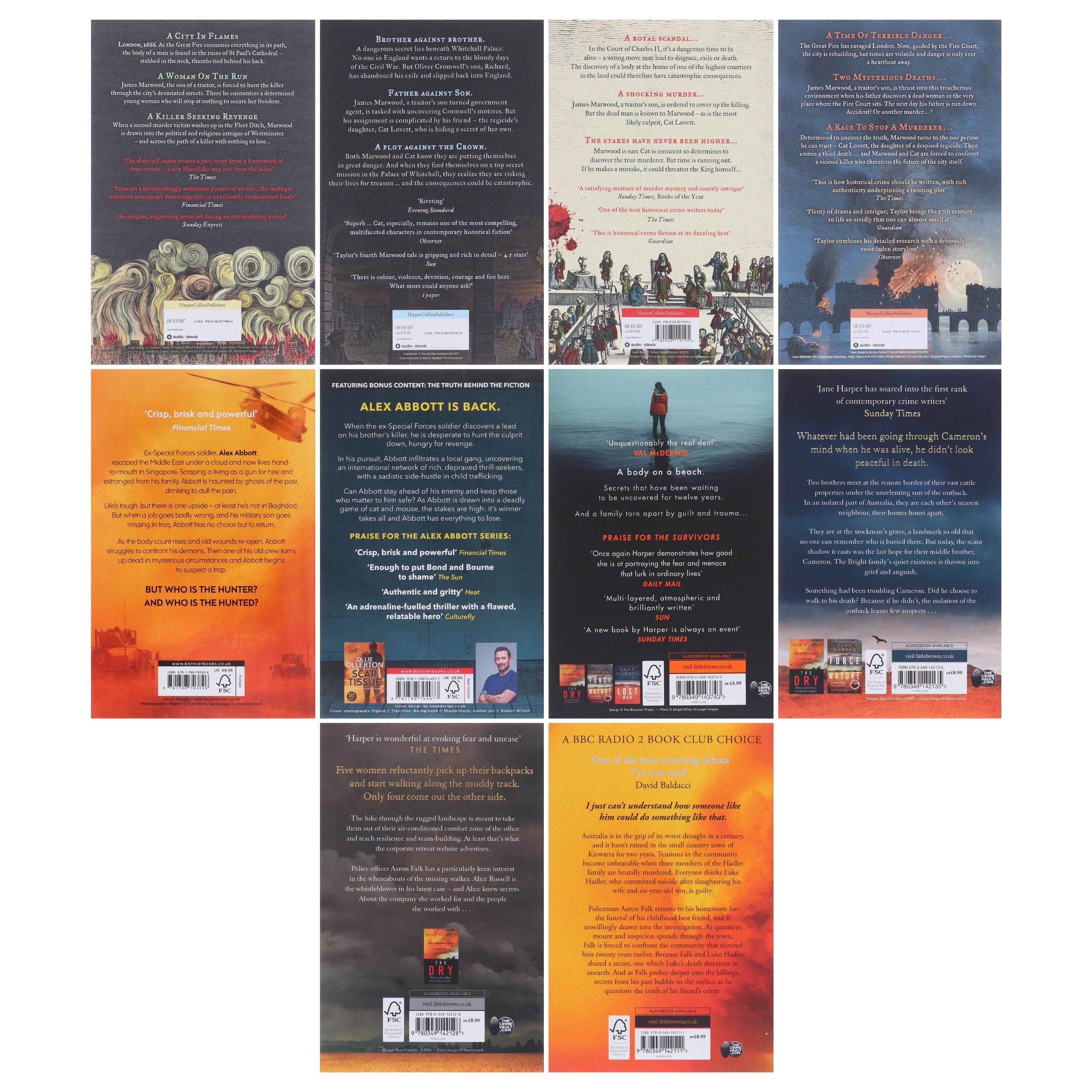 British & International Thriller Bundle by Andrew Taylor, Jane Harper & Ollie Ollerton 10 Books Set - Fiction – Paperback - Image 3