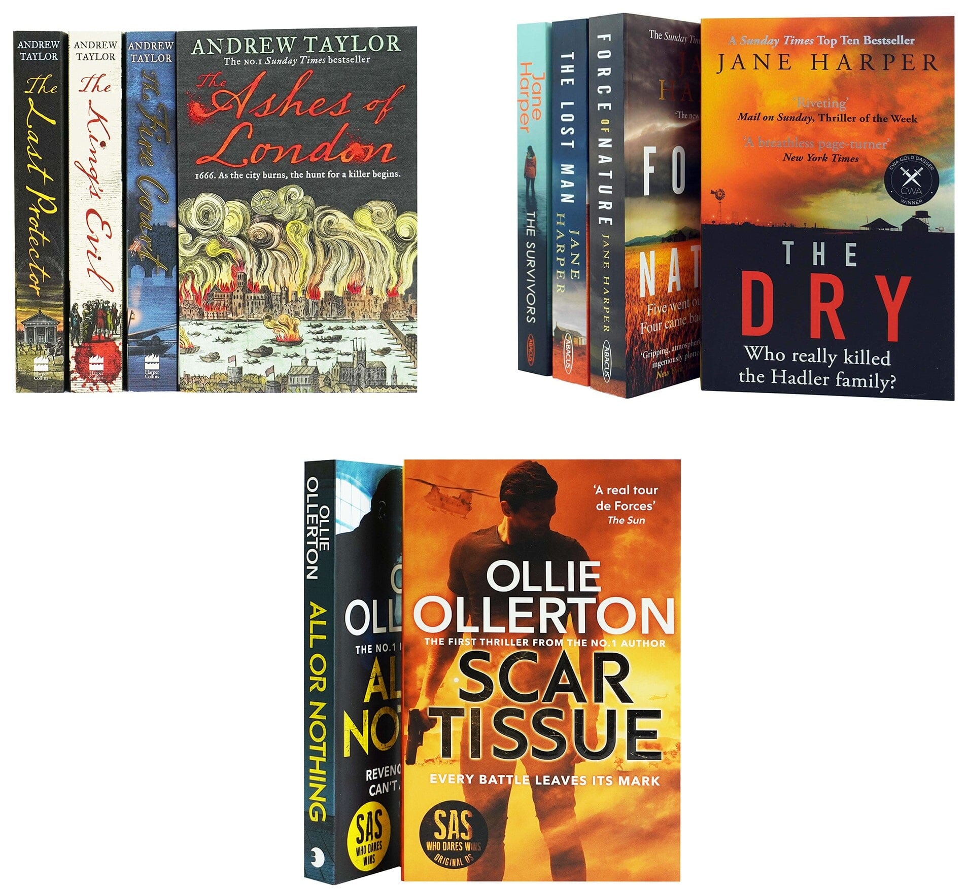 British & International Thriller Bundle by Andrew Taylor, Jane Harper & Ollie Ollerton 10 Books Set - Fiction – Paperback - Image 4