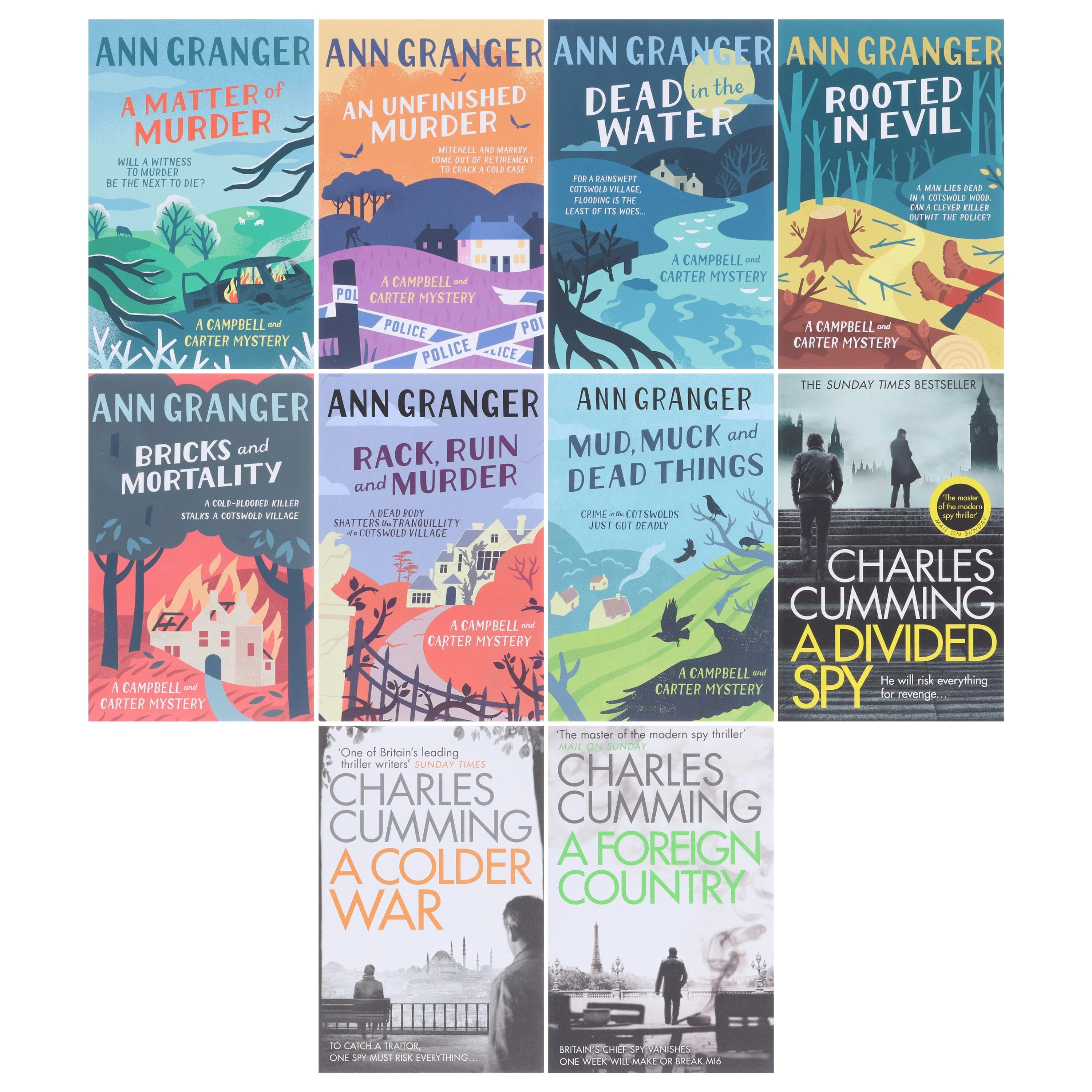 British Spy & Mystery Crime Series Bundle by Ann Granger & Charles Cumming: 10 Book Set – Fiction – Paperback - Image 2