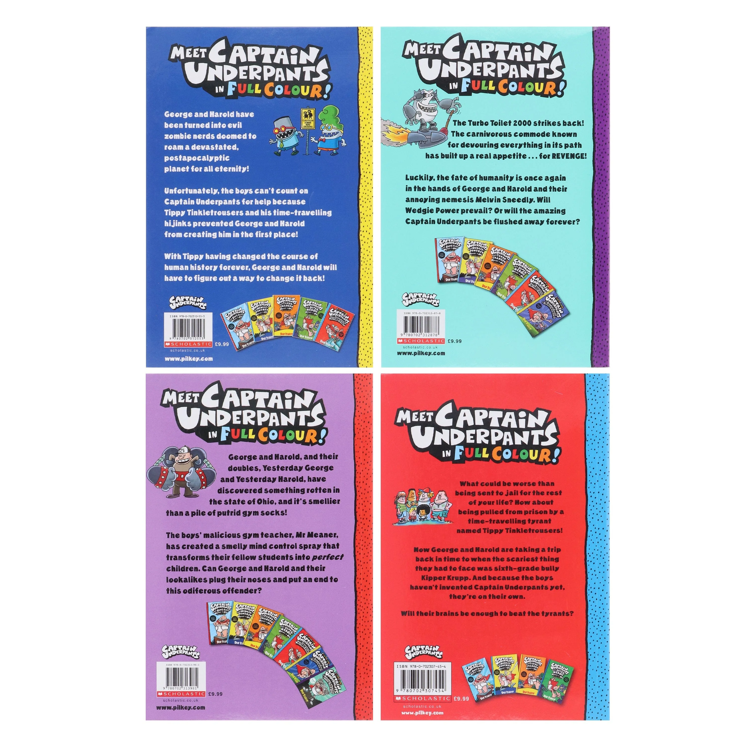 Captain Underpants Full Colour Series (Book 9-12) Collection by Dav Pilkey 4 Books Set - Ages 7-11 - Paperback - Image 3