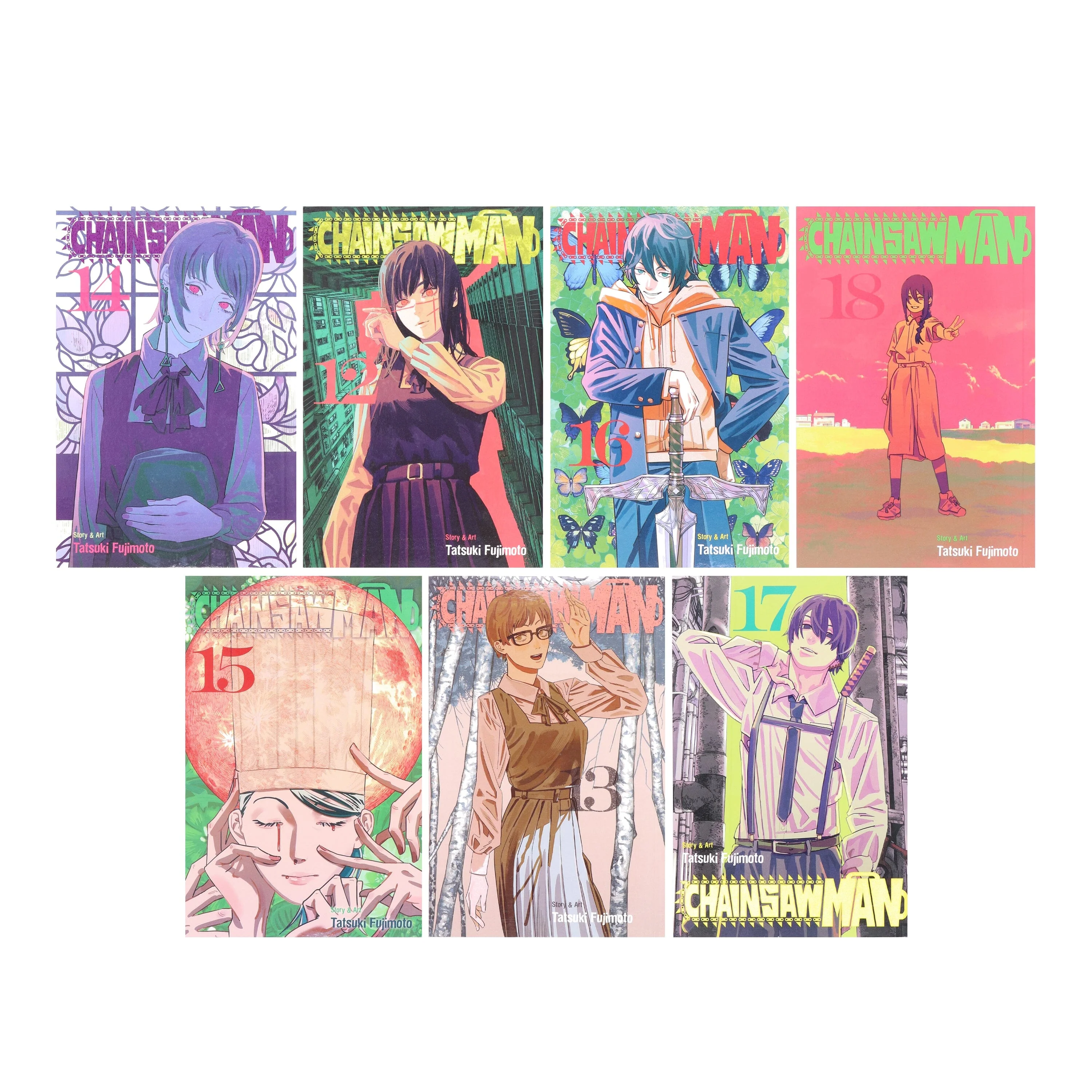 Chainsaw Man Volume 12-18 by Tatsuki Fujimoto: 7 Books Collection Set - Manga - Paperback - Image 2