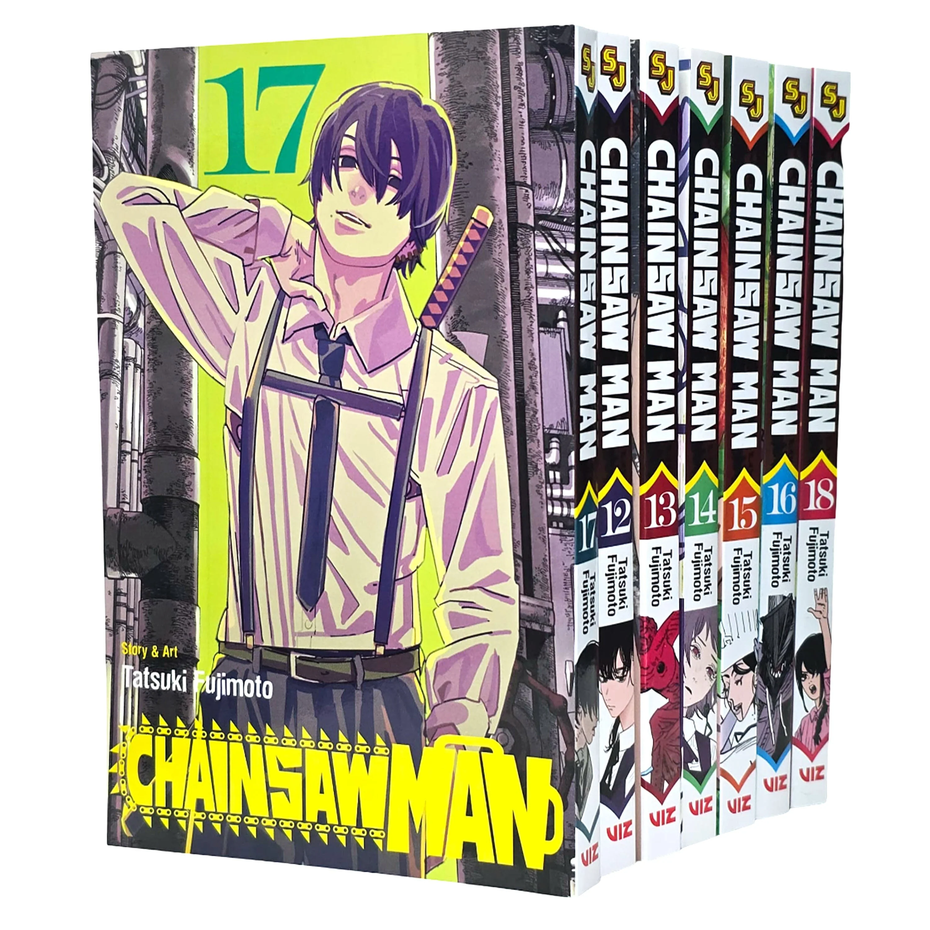 Chainsaw Man Volume 12-18 by Tatsuki Fujimoto: 7 Books Collection Set - Manga - Paperback - Image 4