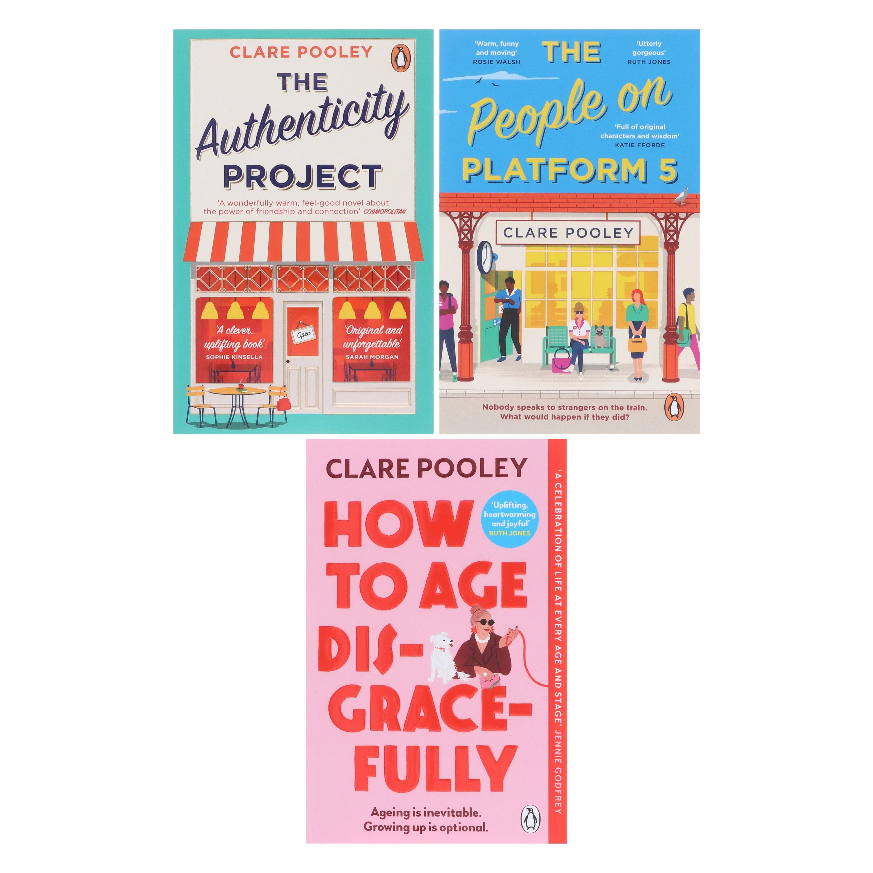 How to Age Disgracefully, The Authenticity Project & The People on Platform 5 By Clare Pooley: 3 Books Collection Set - Fiction - Paperback - Image 2