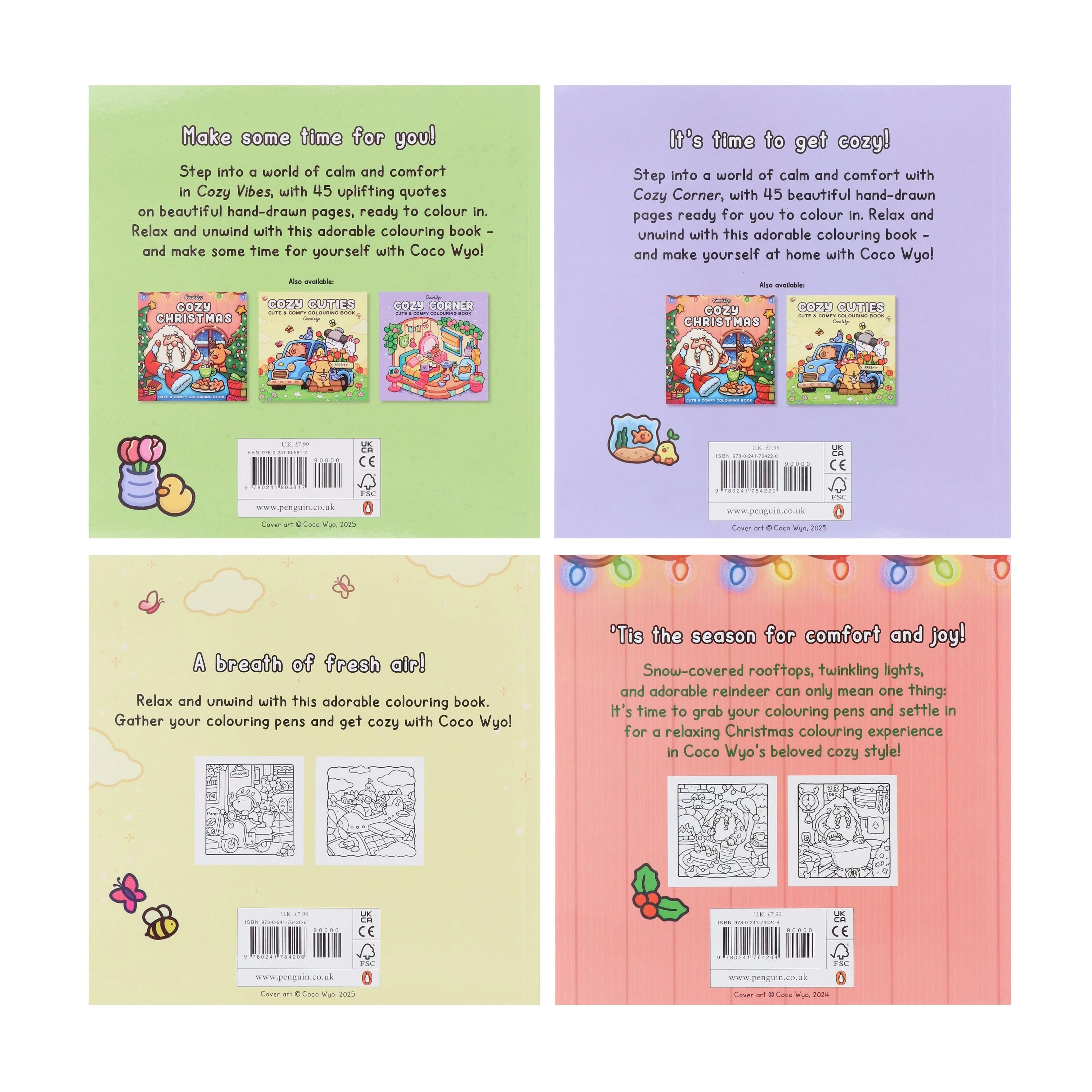 Coco Wyo: A Cute & Comfy 4 Colouring Books Set - Ages 8+ - Paperback - Image 3