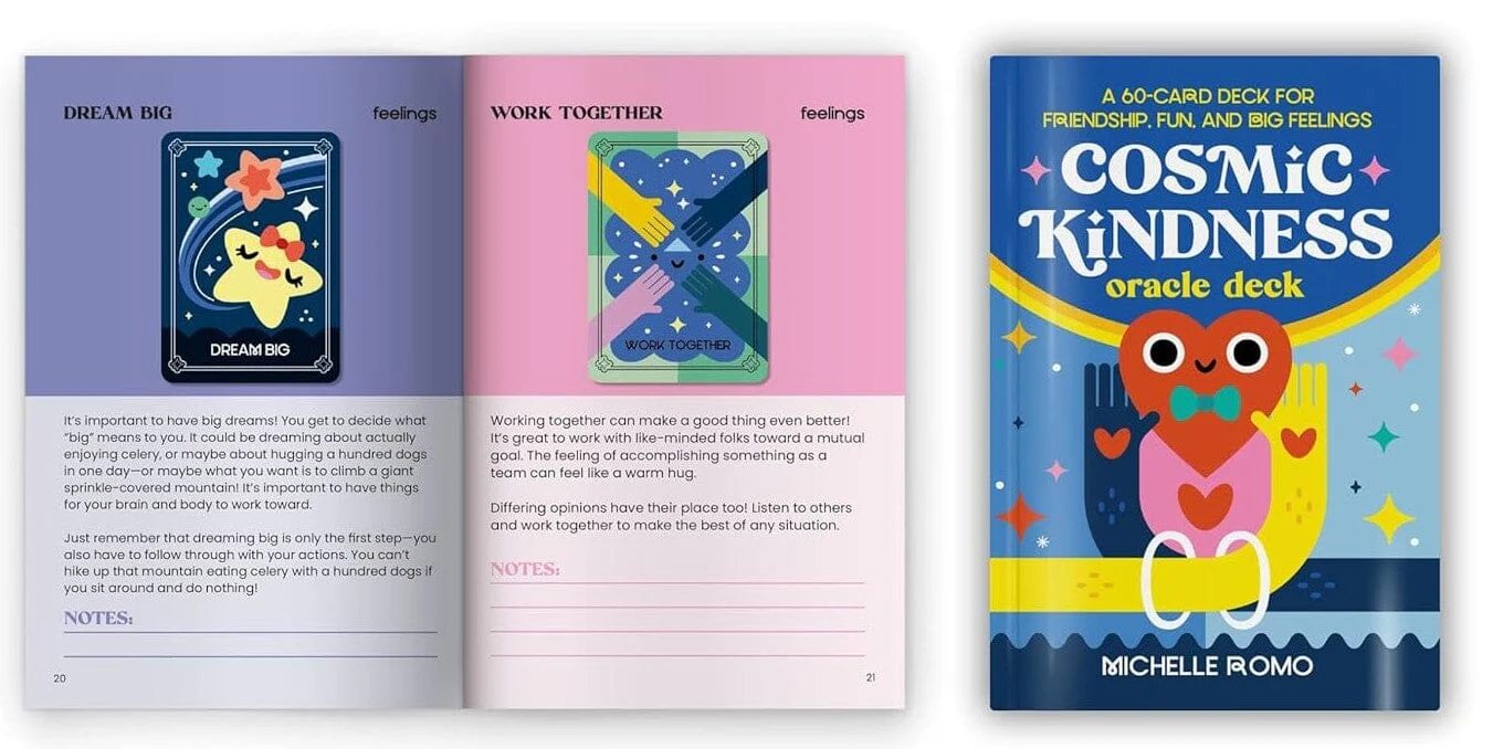 Cosmic Kindness Oracle Deck: A 60-Card Deck for Friendship, Fun, and Big Feelings by Michelle Romo - Ages 8-12 - Paperback - Image 4