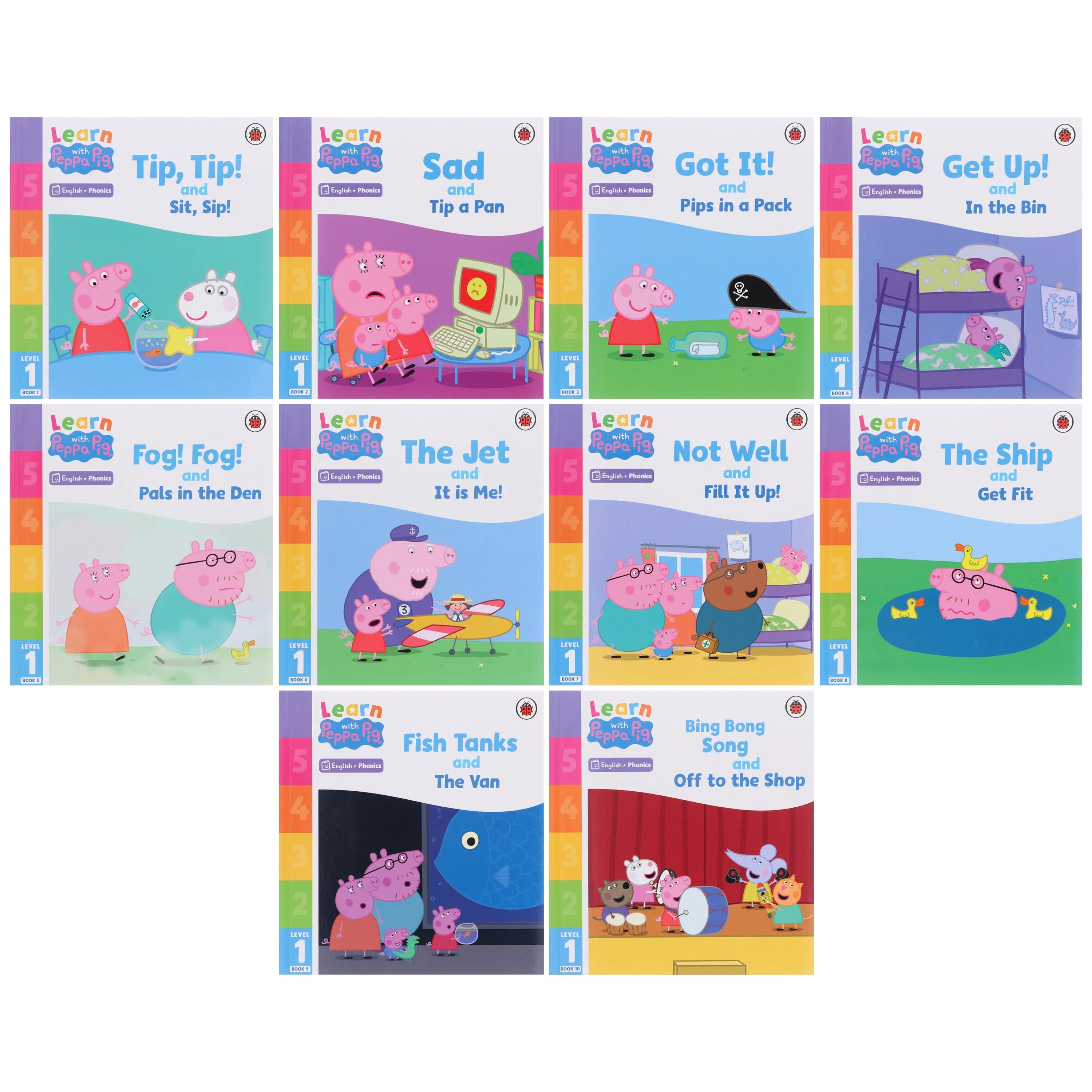 Damaged - Learn with Peppa Pig Phonics Level 1 & 2 Collection 20 Books Set - Ages 3+ - Paperback - I 37 - Image 2
