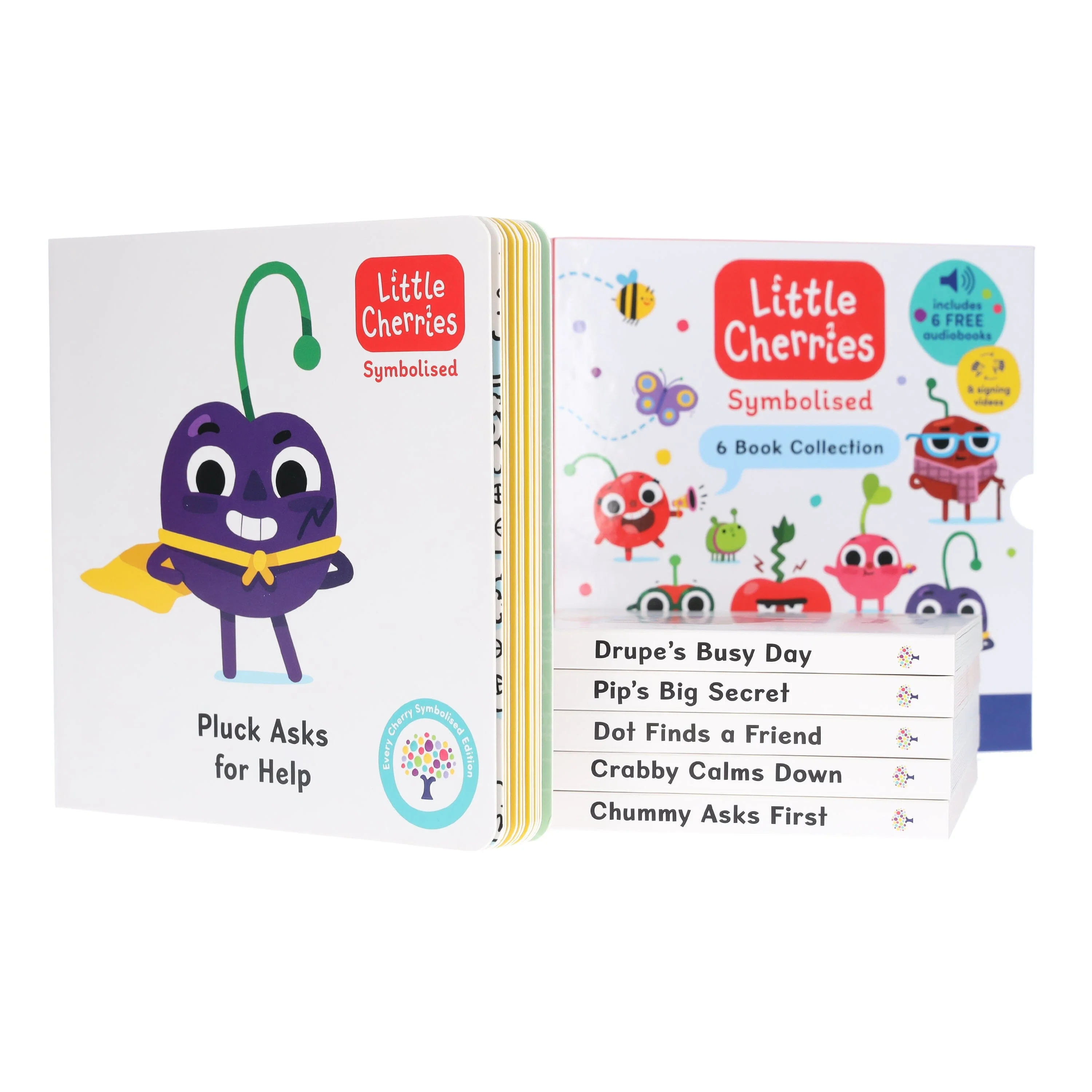 Damaged - Symbolised Little Cherries Series illustrated 6 Books Collection Set (6 Free Audio Books Included) - Ages 5-7 - Paperback - I 37 - Image 4