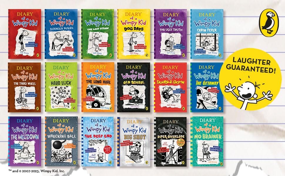Diary of a Wimpy Kid by Jeff Kinney: 19 Books Collection Set - Ages 7-12 - Paperback - Image 2