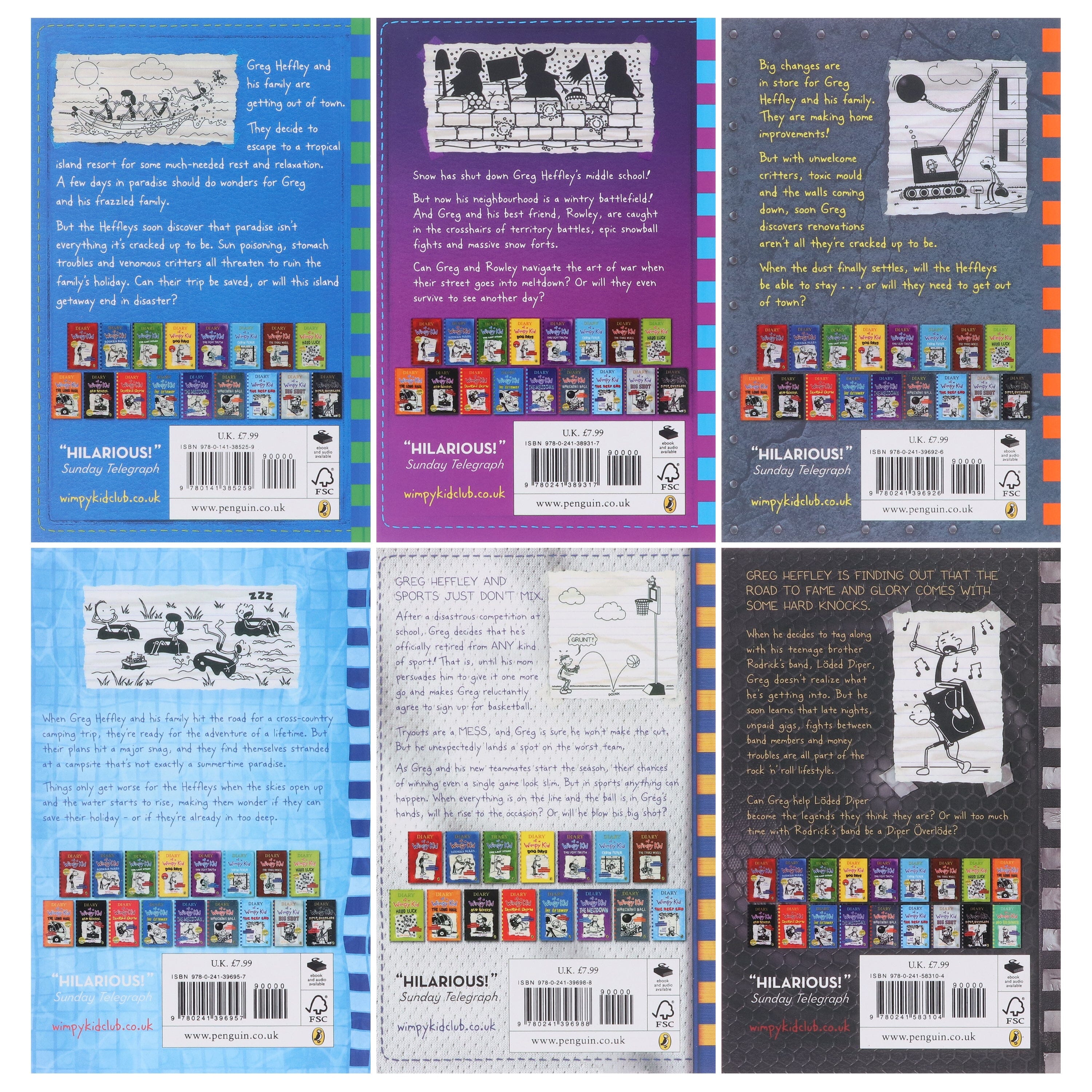 Diary of a Wimpy Kid (Book 12-17) by Jeff Kinney: 6 Books Collection Set - Ages 7+ - Paperback - Image 3