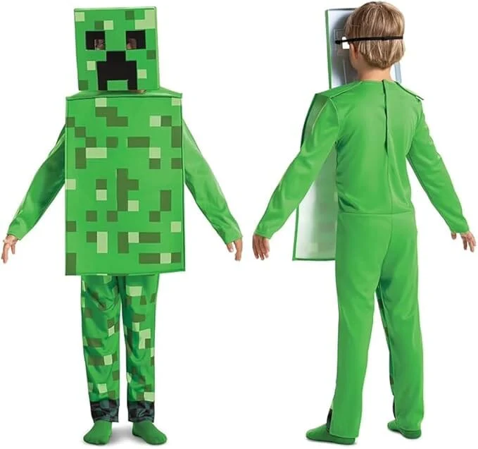Disguise Minecraft Creeper Costume for Kids, Official Minecraft Product, Pixel Detailing, Includes Creeper Block Body and Creeper Headpiece - Image 2