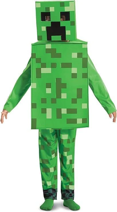 Disguise Minecraft Creeper Costume for Kids, Official Minecraft Product, Pixel Detailing, Includes Creeper Block Body and Creeper Headpiece - Image 3