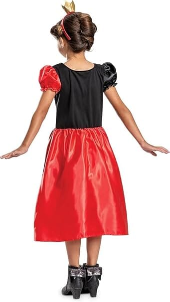 Disney Alice in Wonderland Queen of Hearts Fancy Dress for Kids: Official Disney by Disguise: Includes Iconic Queen of Hearts Dress and Crown Headband - Image 3