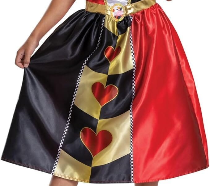 Disney Alice in Wonderland Queen of Hearts Fancy Dress for Kids: Official Disney by Disguise: Includes Iconic Queen of Hearts Dress and Crown Headband - Image 6