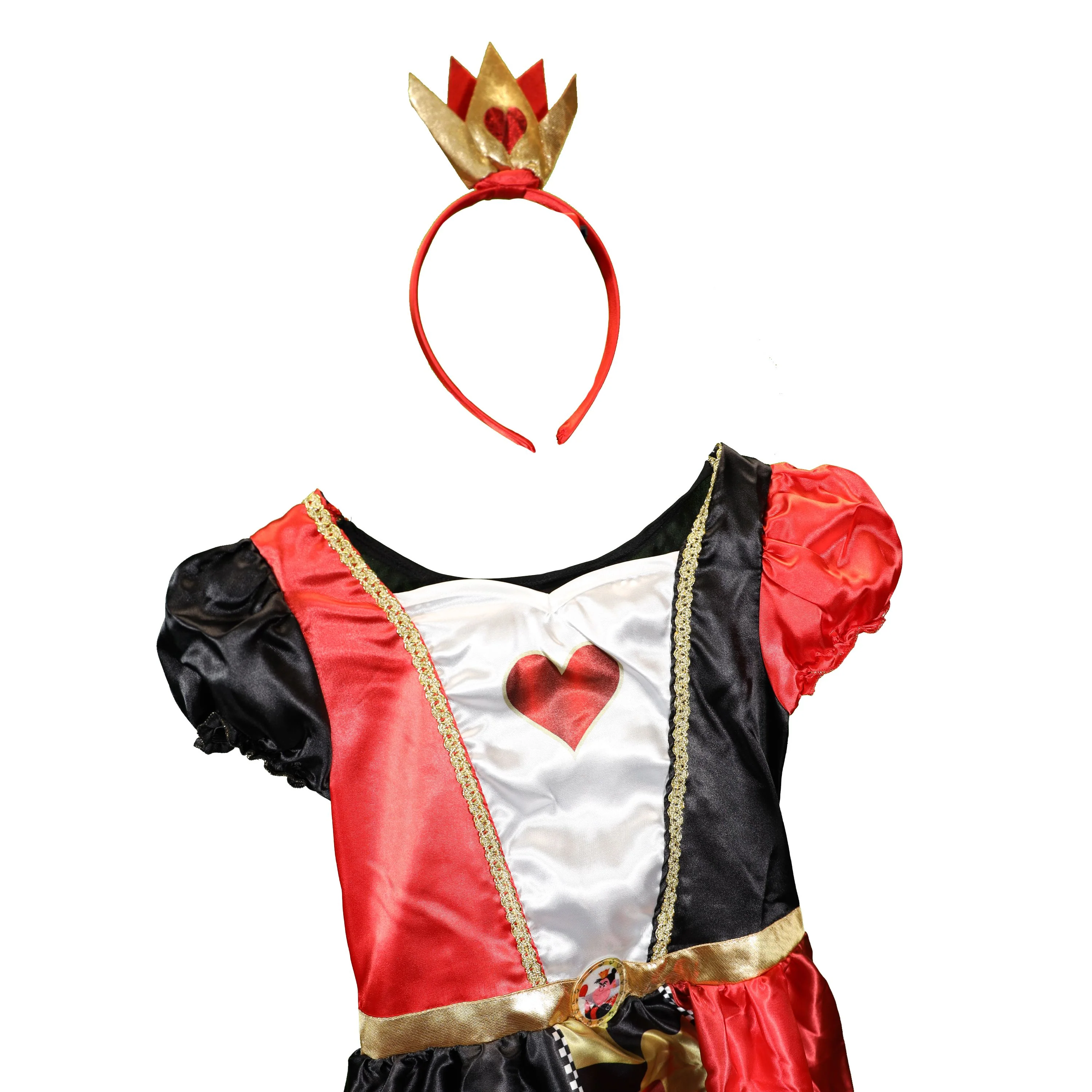 Disney Alice in Wonderland Queen of Hearts Fancy Dress for Kids: Official Disney by Disguise: Includes Iconic Queen of Hearts Dress and Crown Headband - Image 8