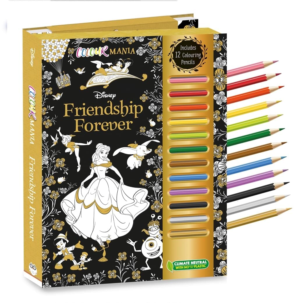 Disney: Friendship Forever Colouring Book (Art folder including 12 colouring pencils!) - Ages 10-18 - Paperback - Image 2
