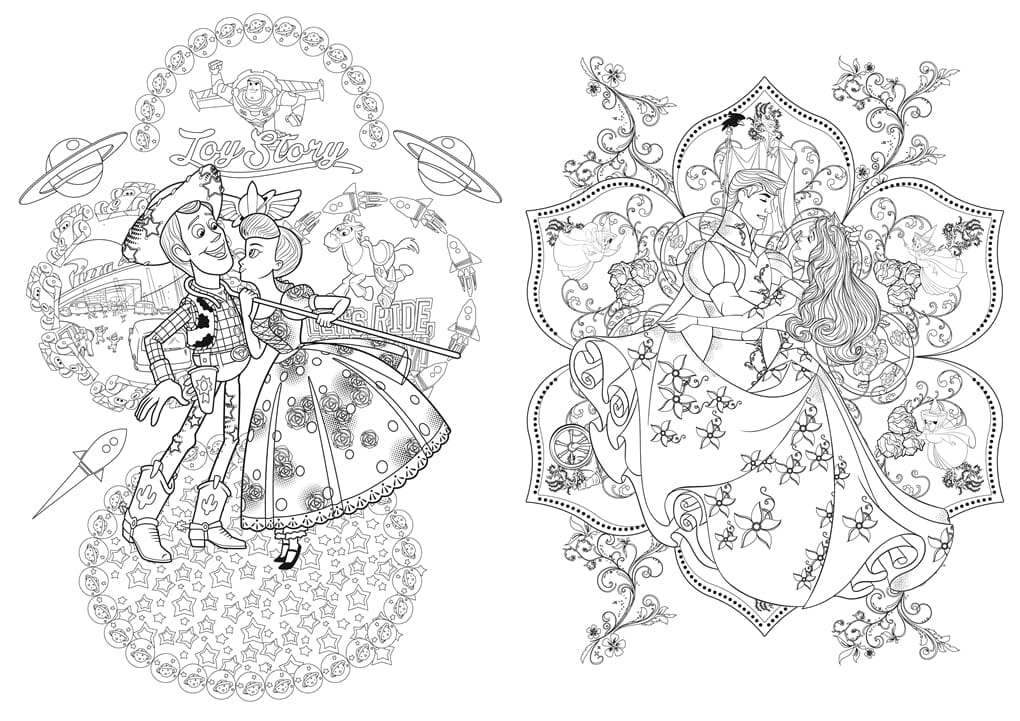 Disney: Friendship Forever Colouring Book (Art folder including 12 colouring pencils!) - Ages 10-18 - Paperback - Image 3