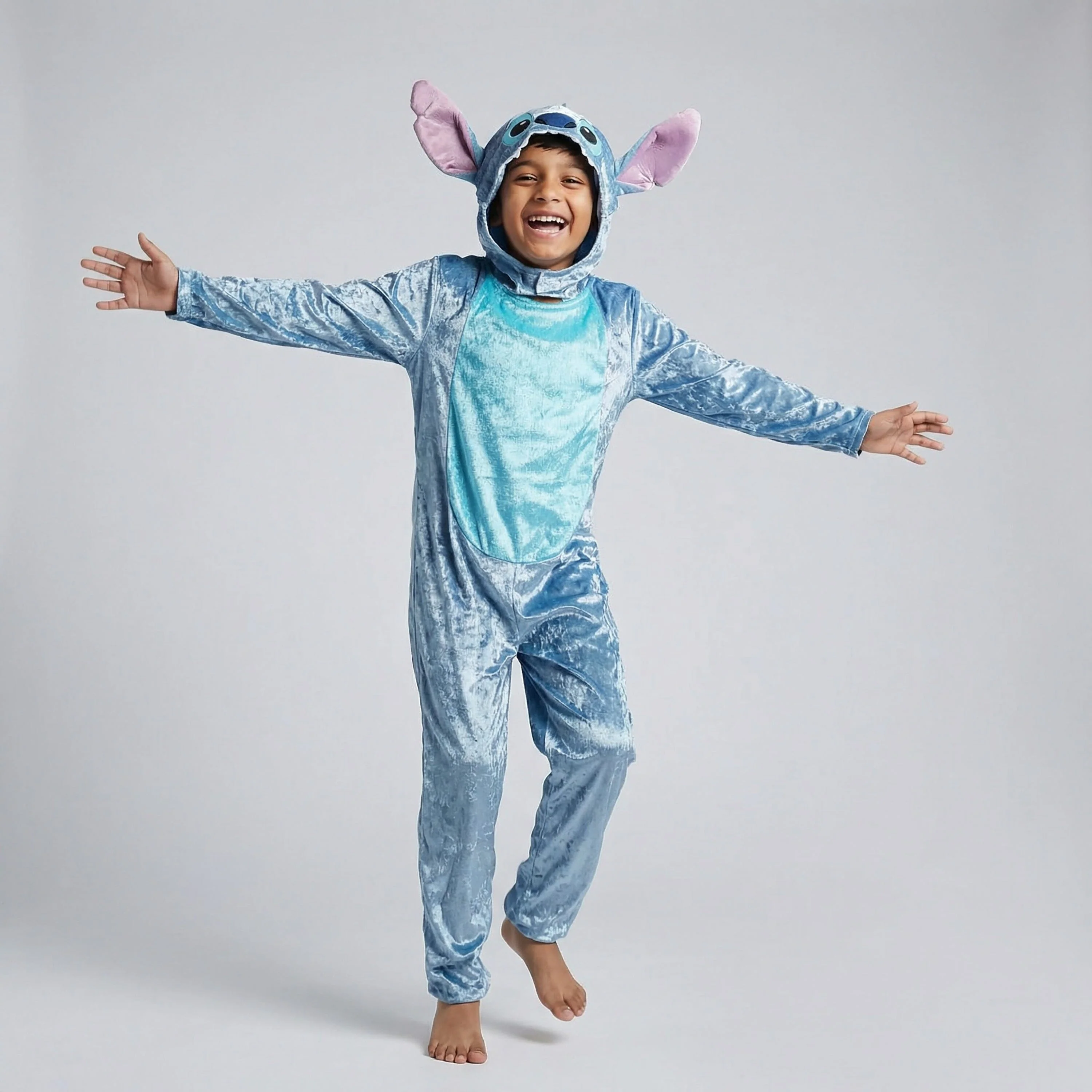 Disney Lilo & Stitch Fancy Dress for Kids: Stitch Jumpsuit for Kids Includes Hood with Dimensional Ears and Soft Fabric - Image 11