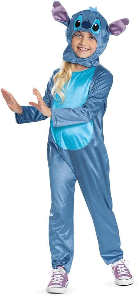 Disney Lilo & Stitch Fancy Dress for Kids: Stitch Jumpsuit for Kids Includes Hood with Dimensional Ears and Soft Fabric - Image 3