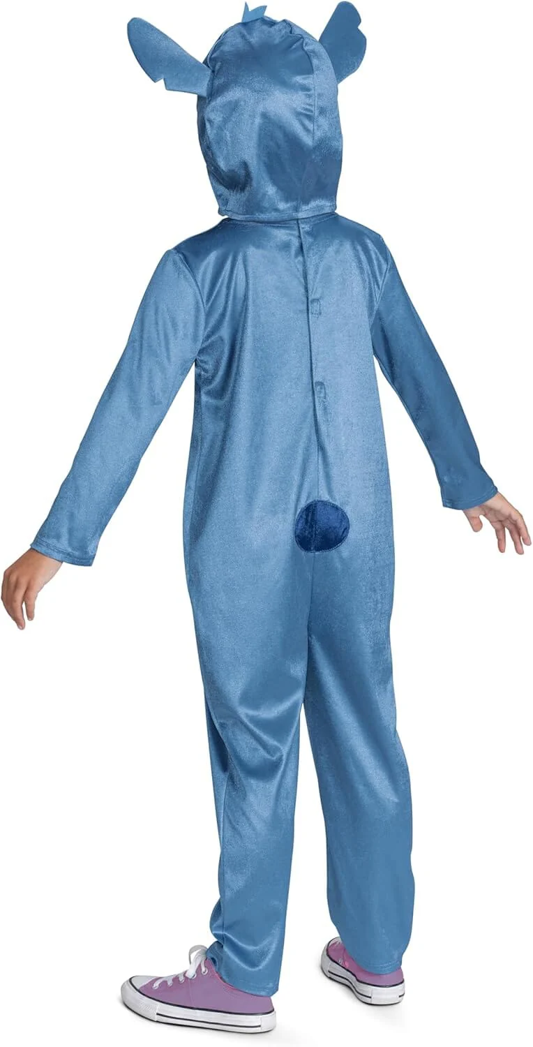 Disney Lilo & Stitch Fancy Dress for Kids: Stitch Jumpsuit for Kids Includes Hood with Dimensional Ears and Soft Fabric - Image 4