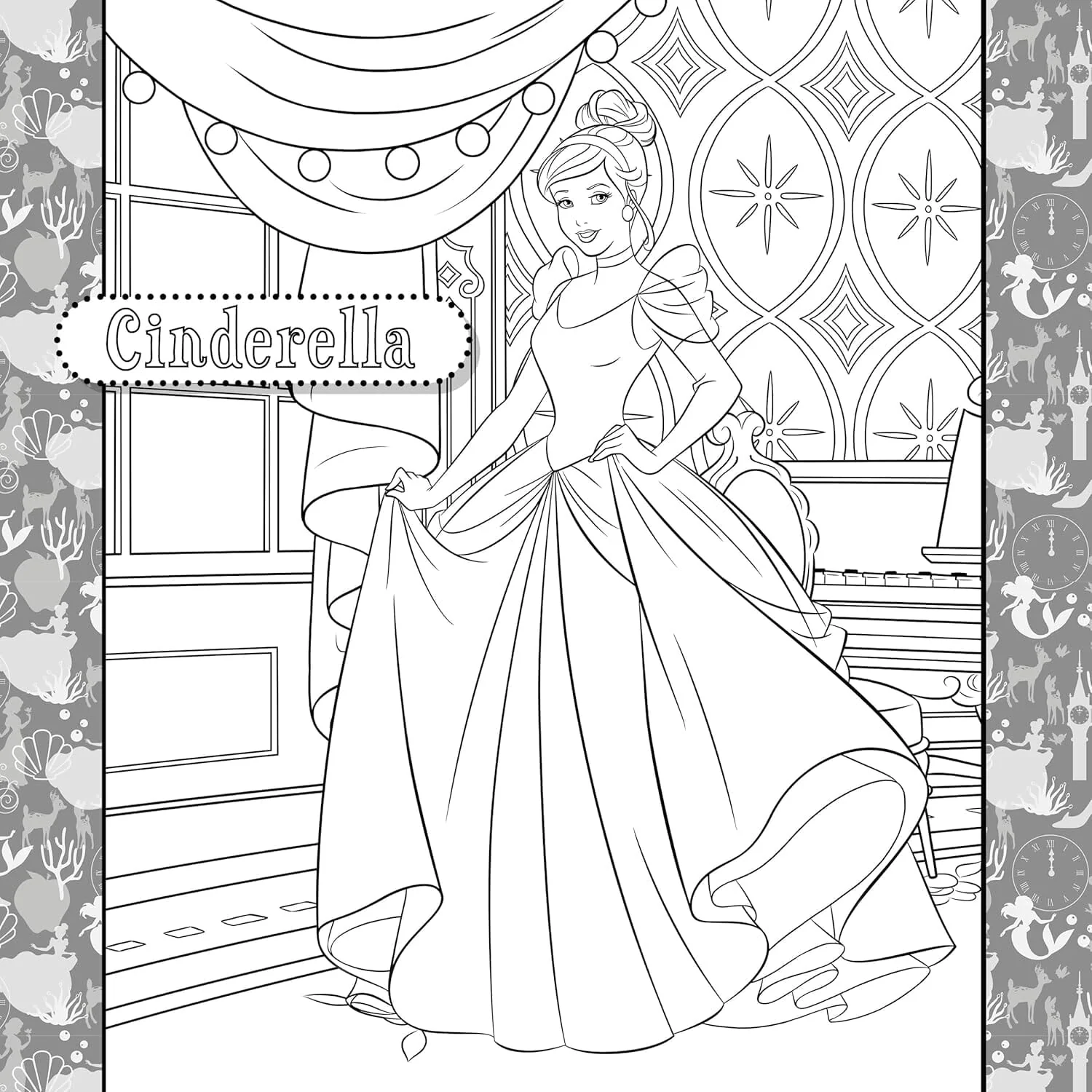 Disney Princess: Colourmania: A Colouring Set Packed full of magic with 7 felt-tip pens and over 30 images! - Ages 7-11 - Paperback - Image 3