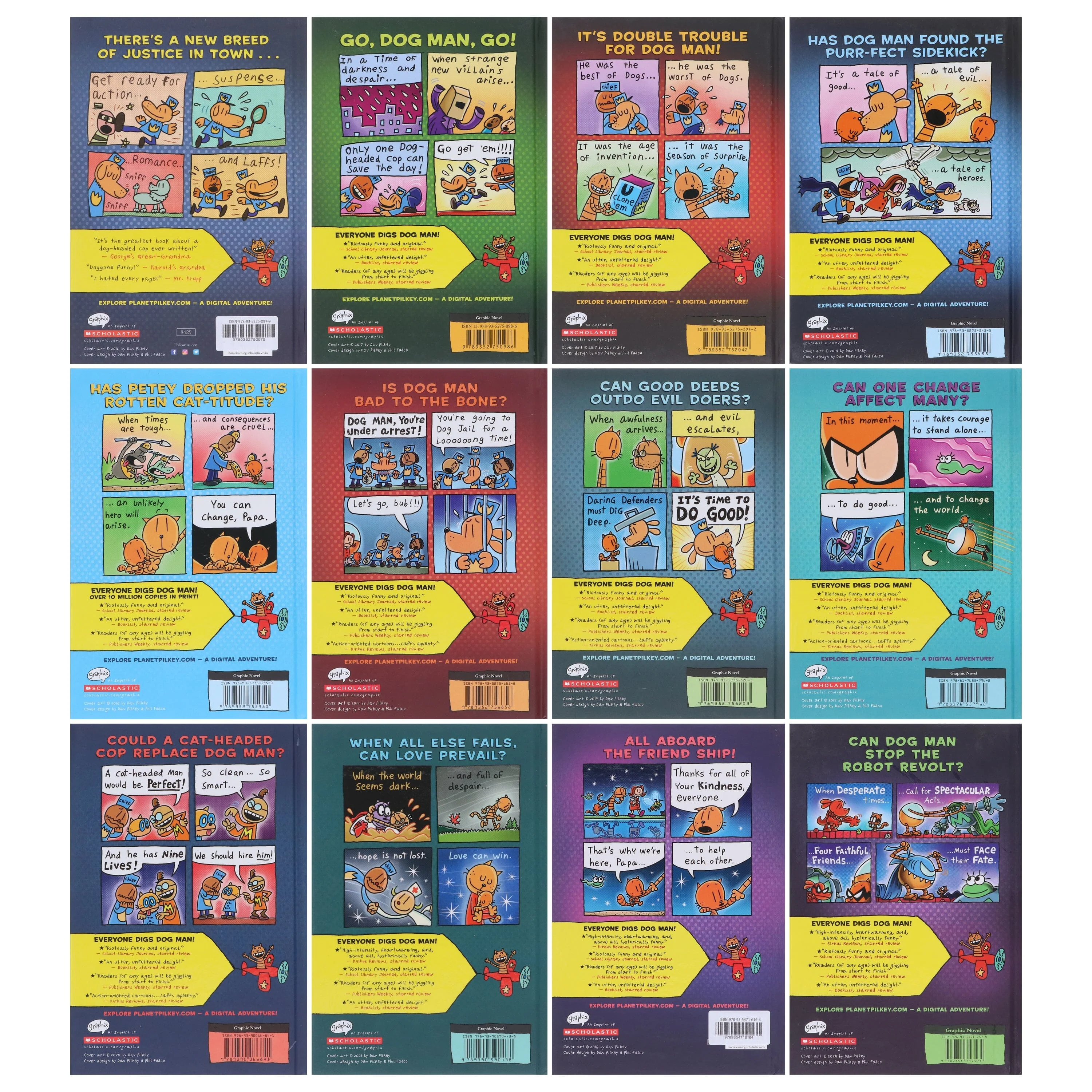Dog Man by Dav Pilkey: Books 1-12 Collection Set - Ages 6-12 - Hardback - Image 3