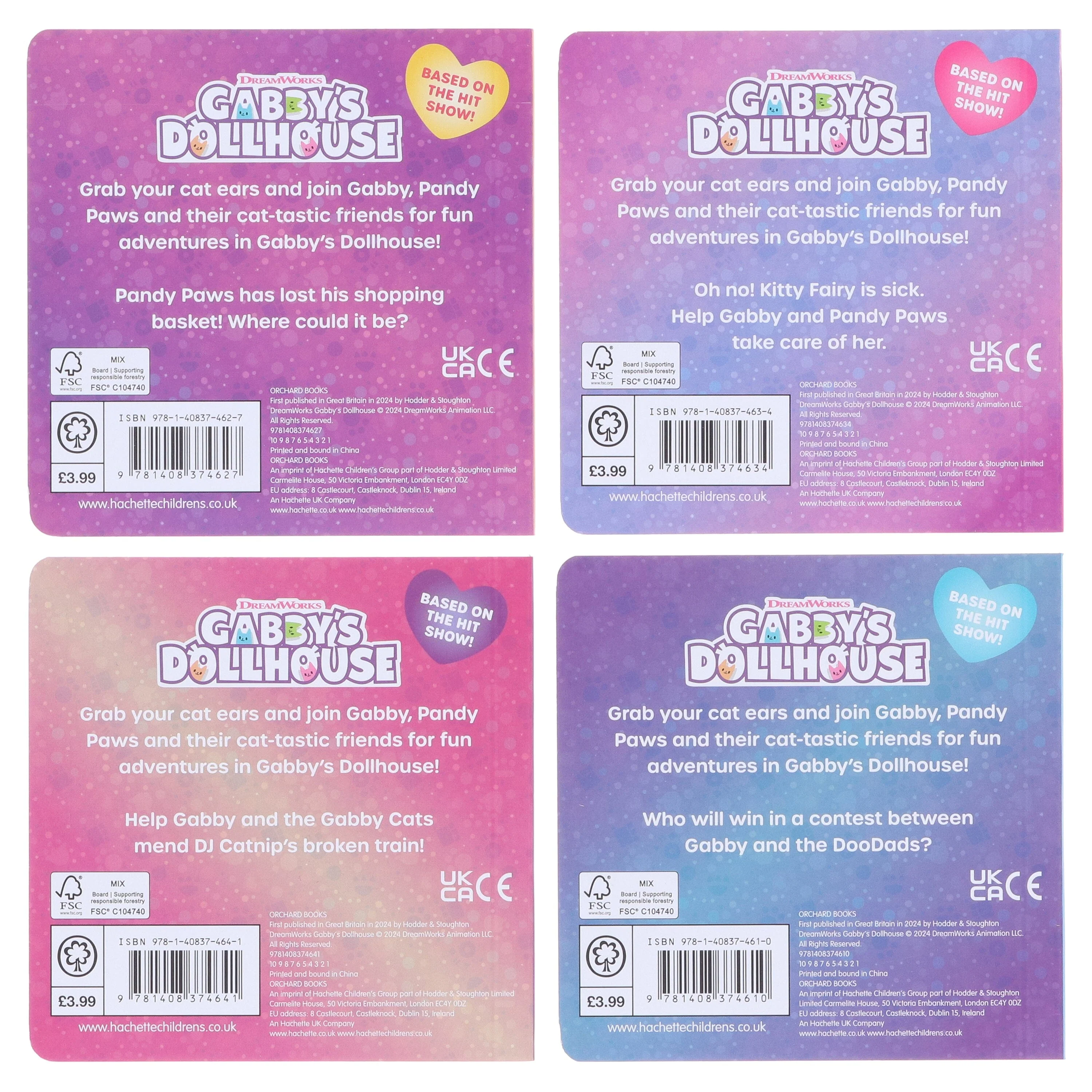 DreamWorks Official Gabby's Dollhouse Little Library 4 Books Collection Box Set - Ages 3+ - Board Book - Image 3