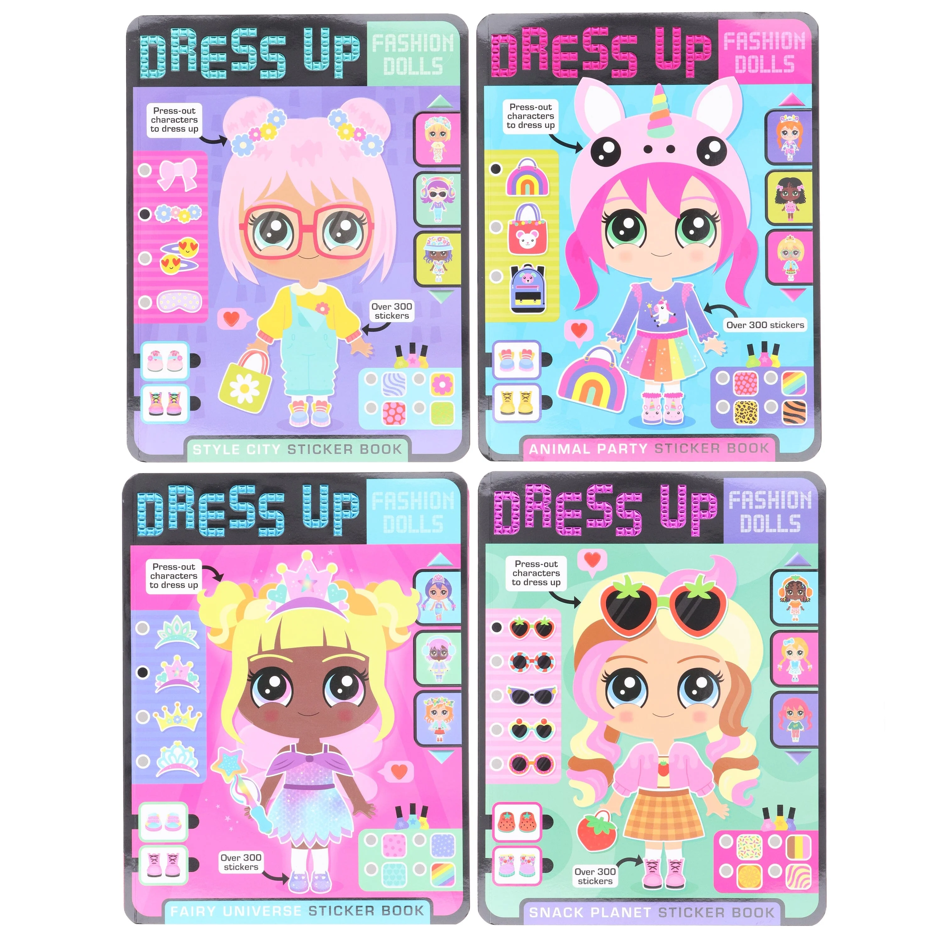 Dress Up Fashion Dolls Collection by Sophie Collingwood Illustrated 4 Sticker Activity Books Set - Ages 5+ - Paperback - Image 2