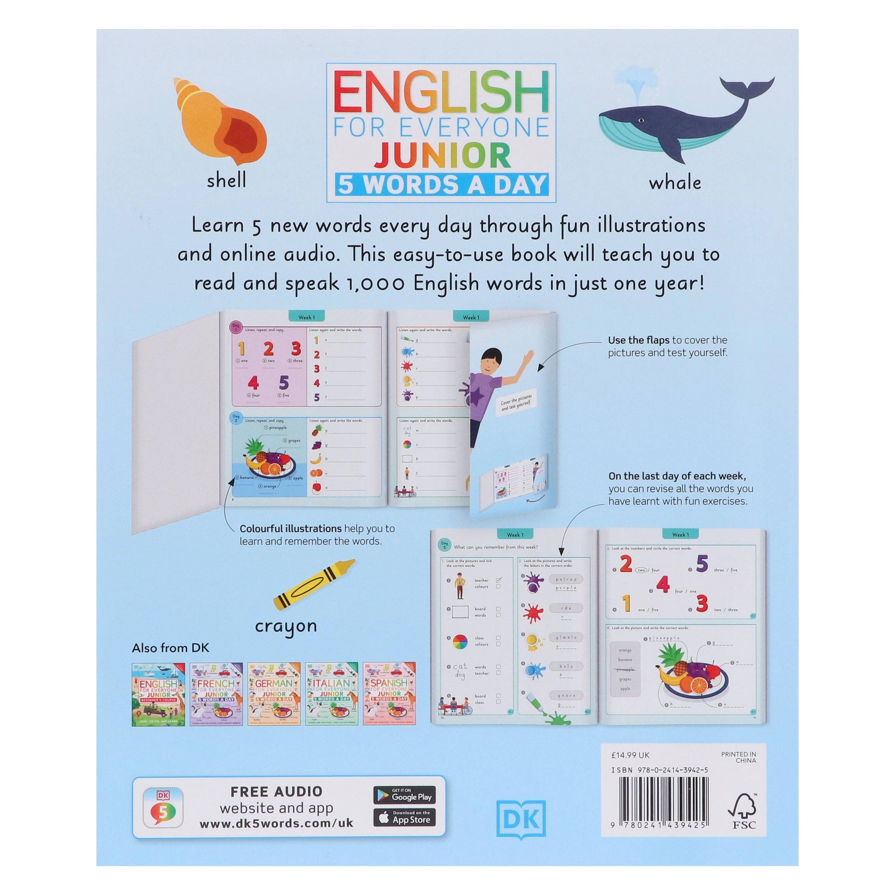 English for Everyone Junior 5 Words a Day: Learn and Practise 1,000 English Words - Ages 6-9 - Flexibound - Image 3