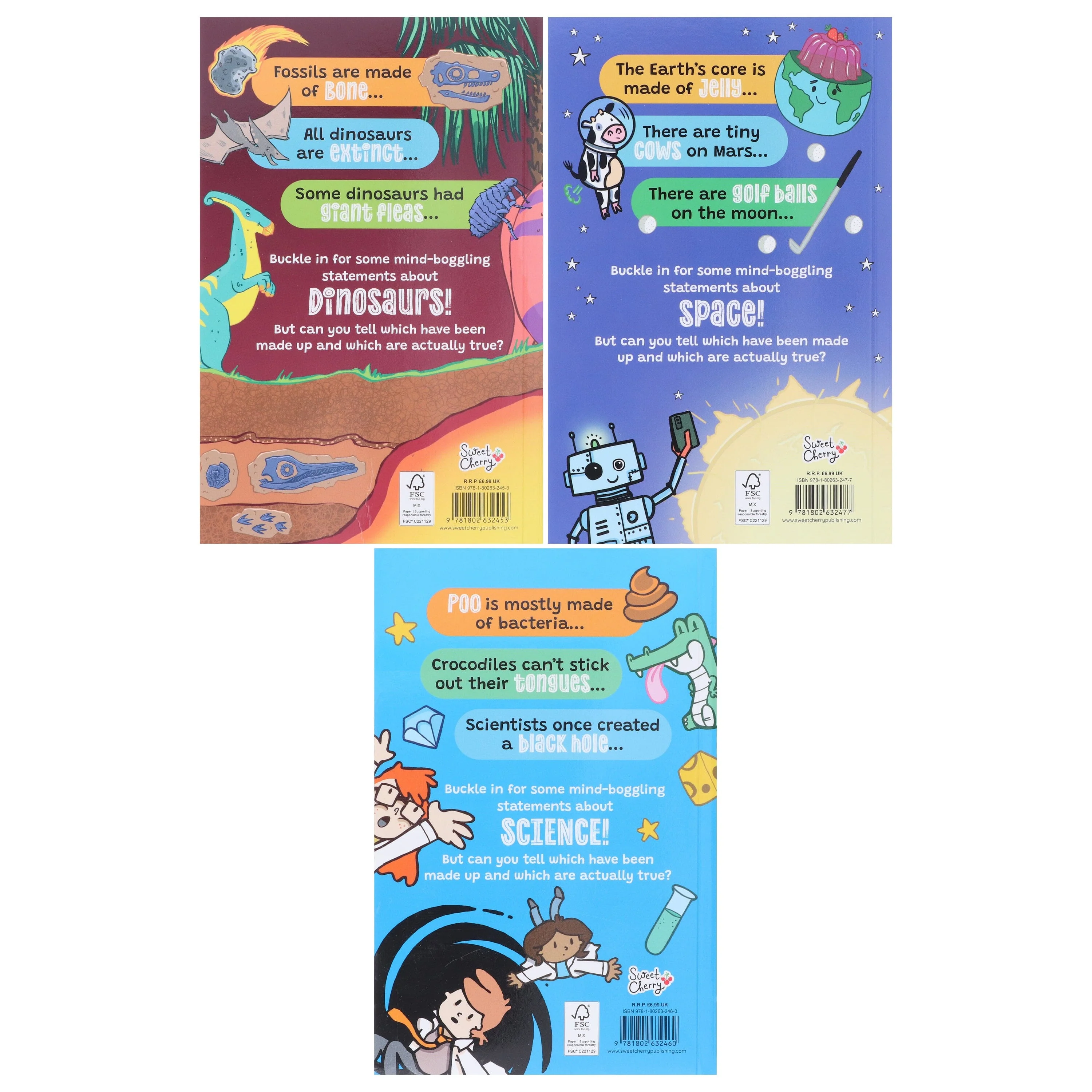 Fake or Fact? Series About (Dinosaurs, Space & Science) Illustrated 3 Books Collection Set (Includes a Free Audiobook!) - Ages 7-9 - Paperback - Image 3